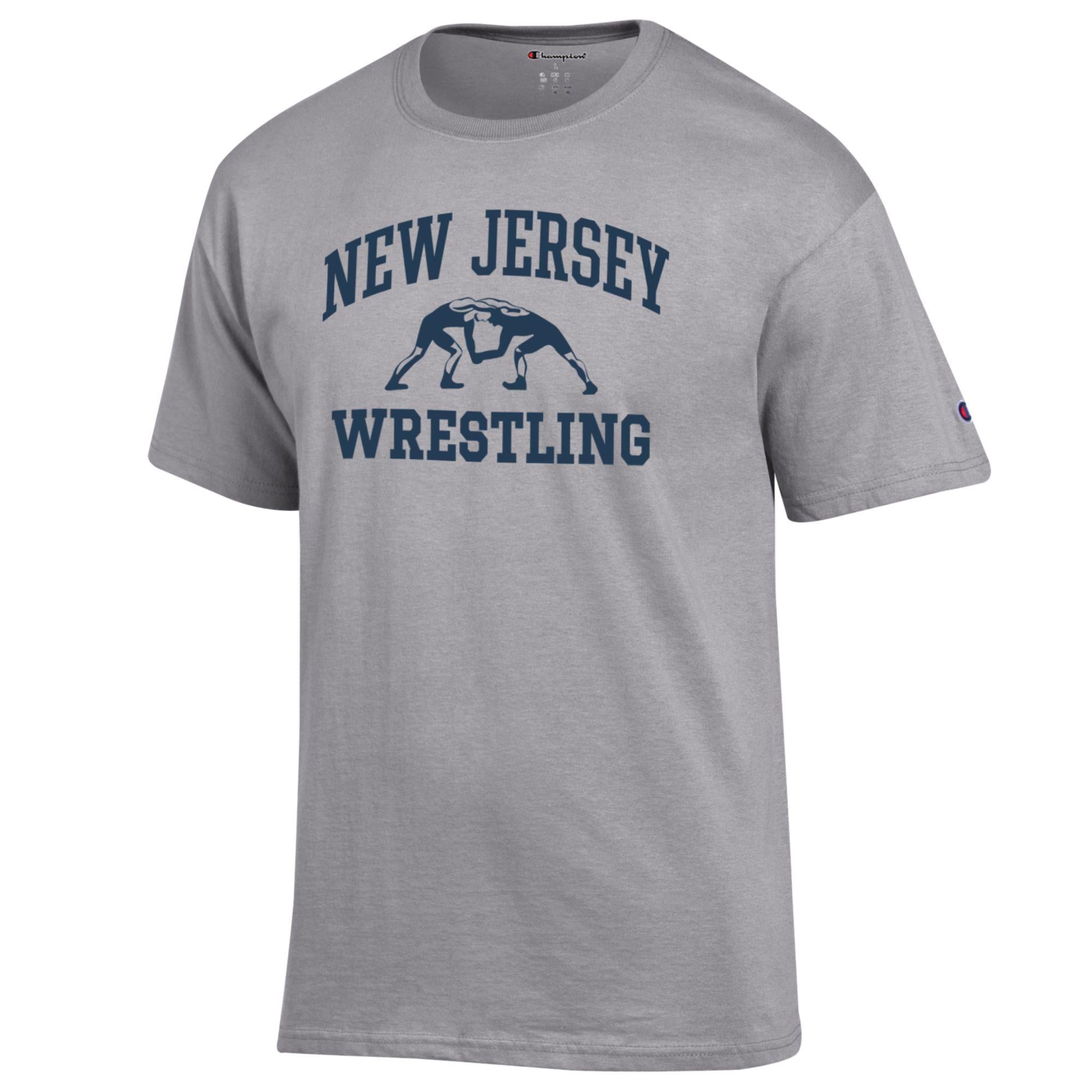 T-shirt Heather Gray, championne masculine de lutte des Lions du College of New Jersey