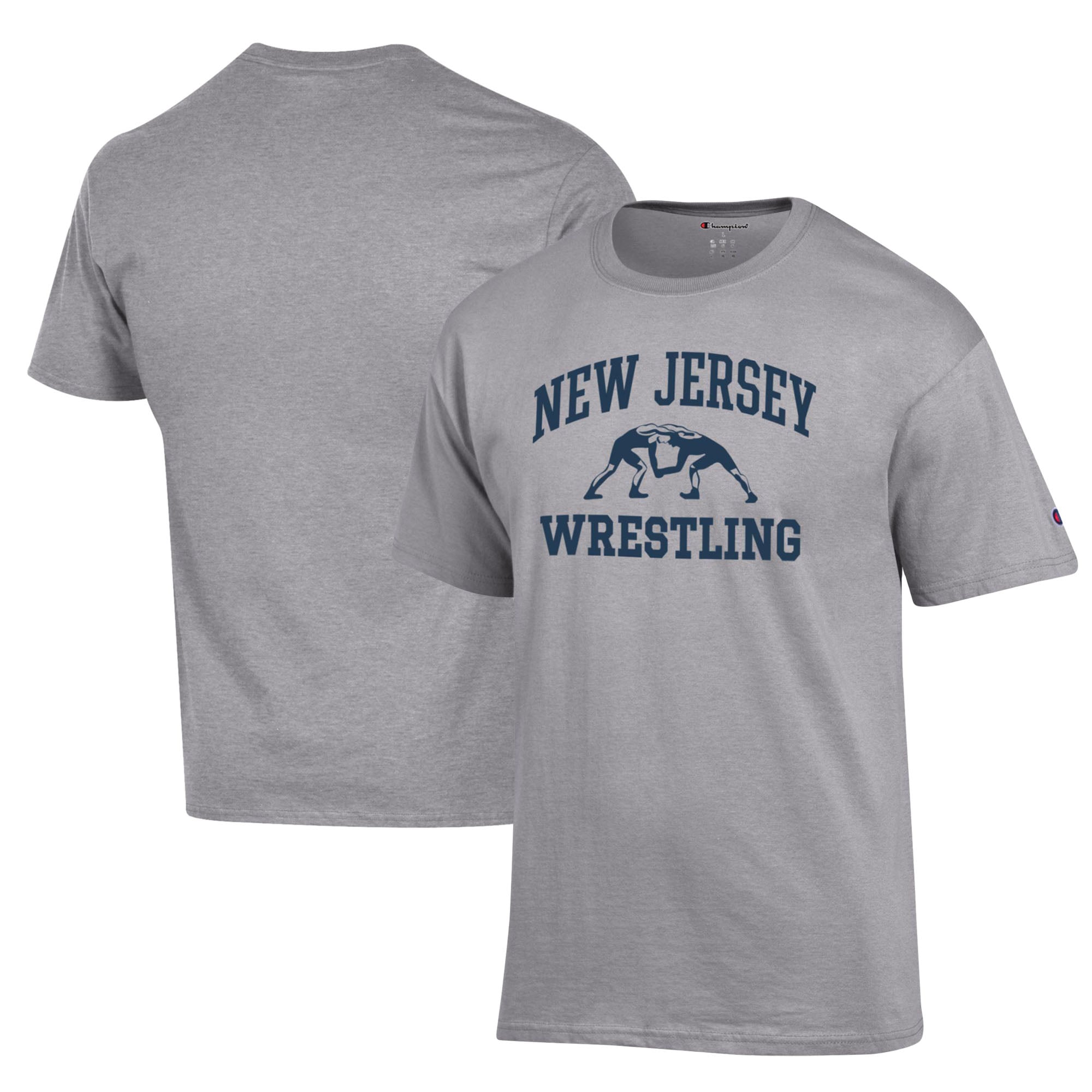 T-shirt Heather Gray, championne masculine de lutte des Lions du College of New Jersey