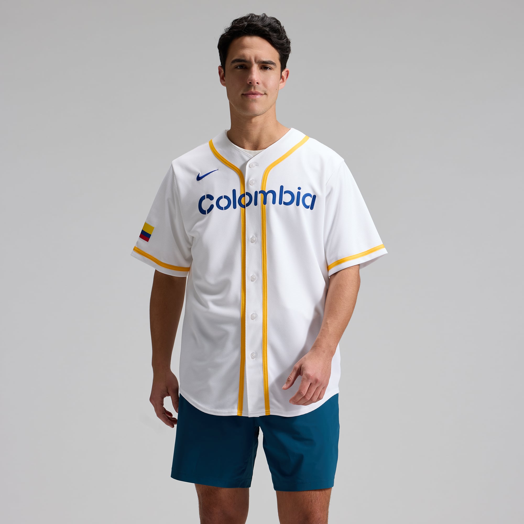 Men's Nike White Colombia Baseball 2026 World Classic Home Stadium Jersey