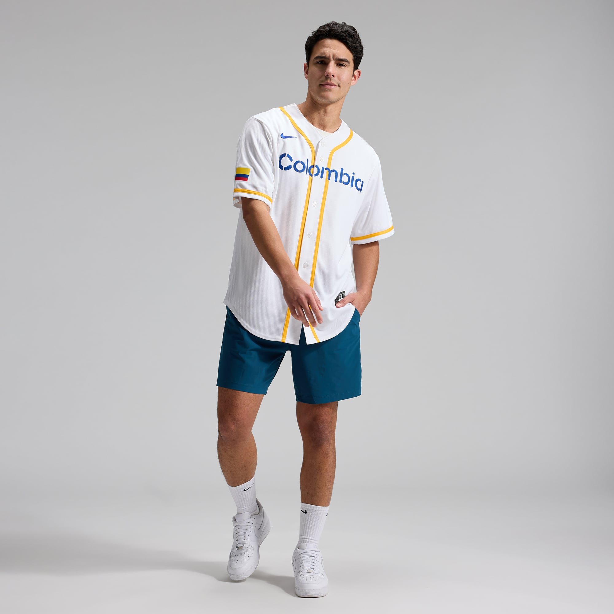 Men's Nike White Colombia Baseball 2026 World Classic Home Stadium Jersey
