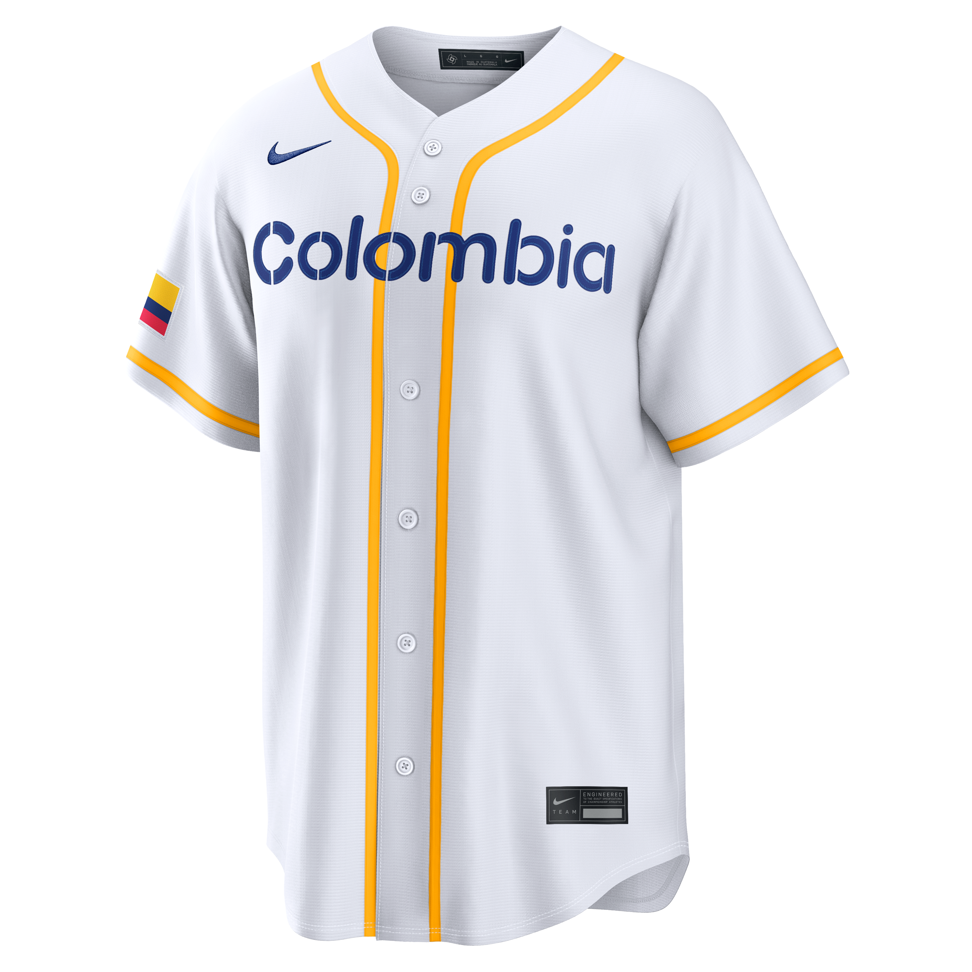 Men's Nike White Colombia Baseball 2026 World Classic Home Stadium Jersey
