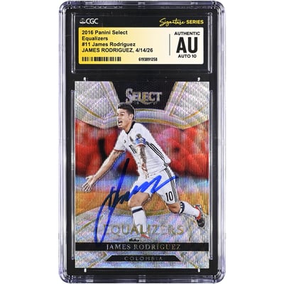 James Rodríguez Colombia National Team Autographed 2016 Panini Select Equalizers #11 CGC Fanatics Witnessed Authenticated AUTO 10 Card