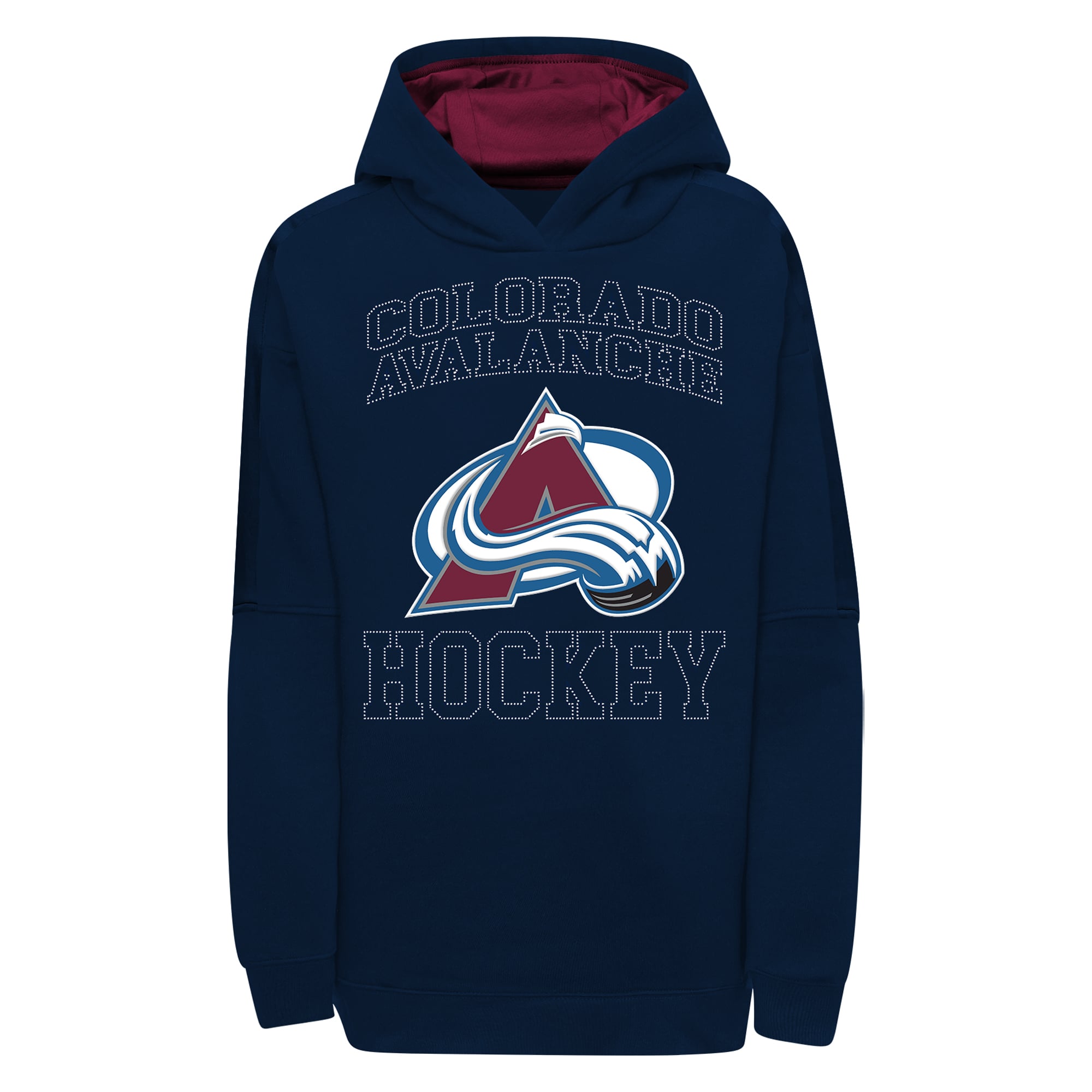 Sweat à capuche Outerstuff bleu marine Colorado Avalanche Rink Sparkle pour filles