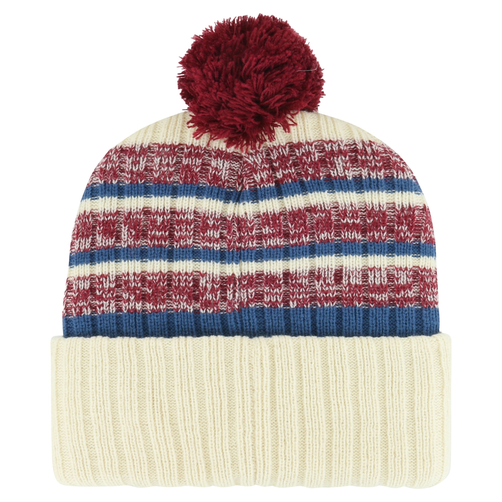 Bonnet en tricot à revers '47 crème Colorado Avalanche Tavern pour hommes avec pompon