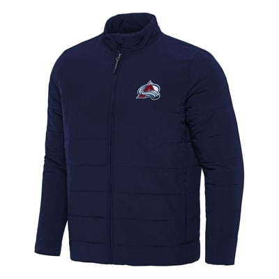 Colorado Avalanche Antigua Swelter Full-Zip Puffer Jacket - Navy