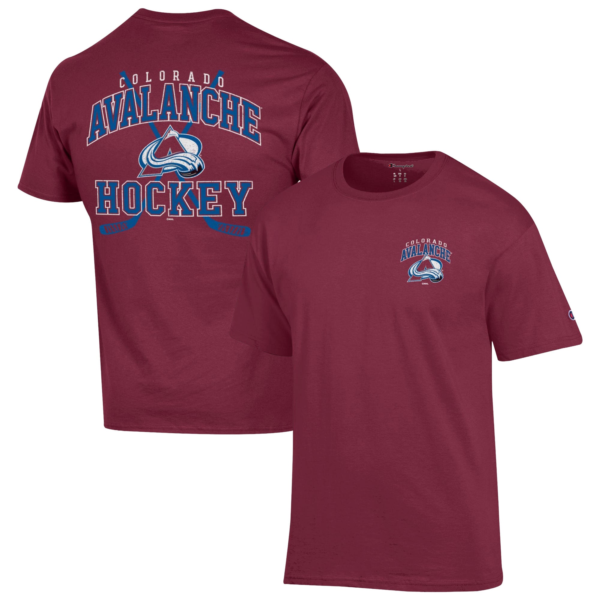T-shirt Champion bordeaux Colorado Avalanche pour homme