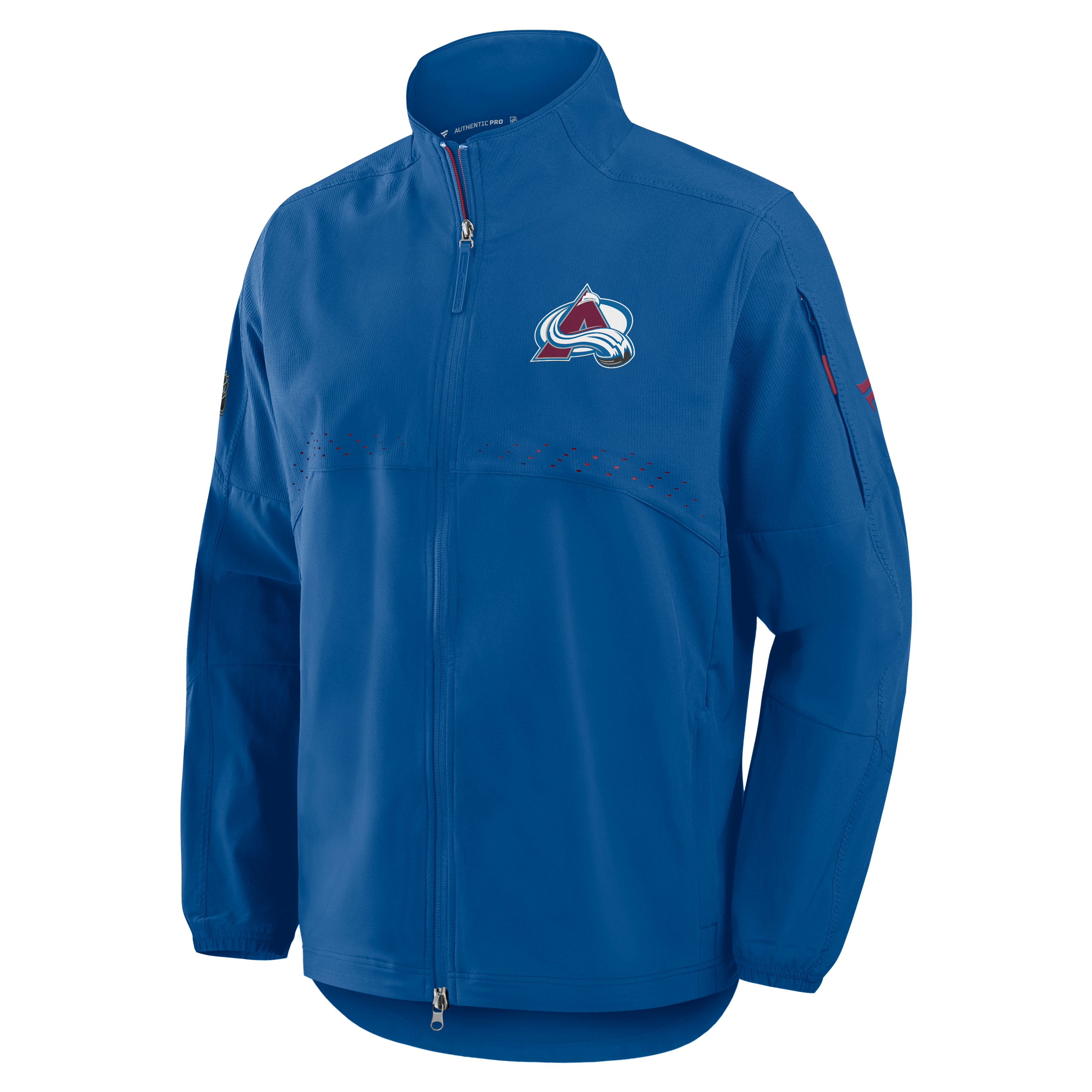 Veste d'entraîneur authentique Pro Rink pour homme, bleue, Colorado Avalanche, de Fanatics.
