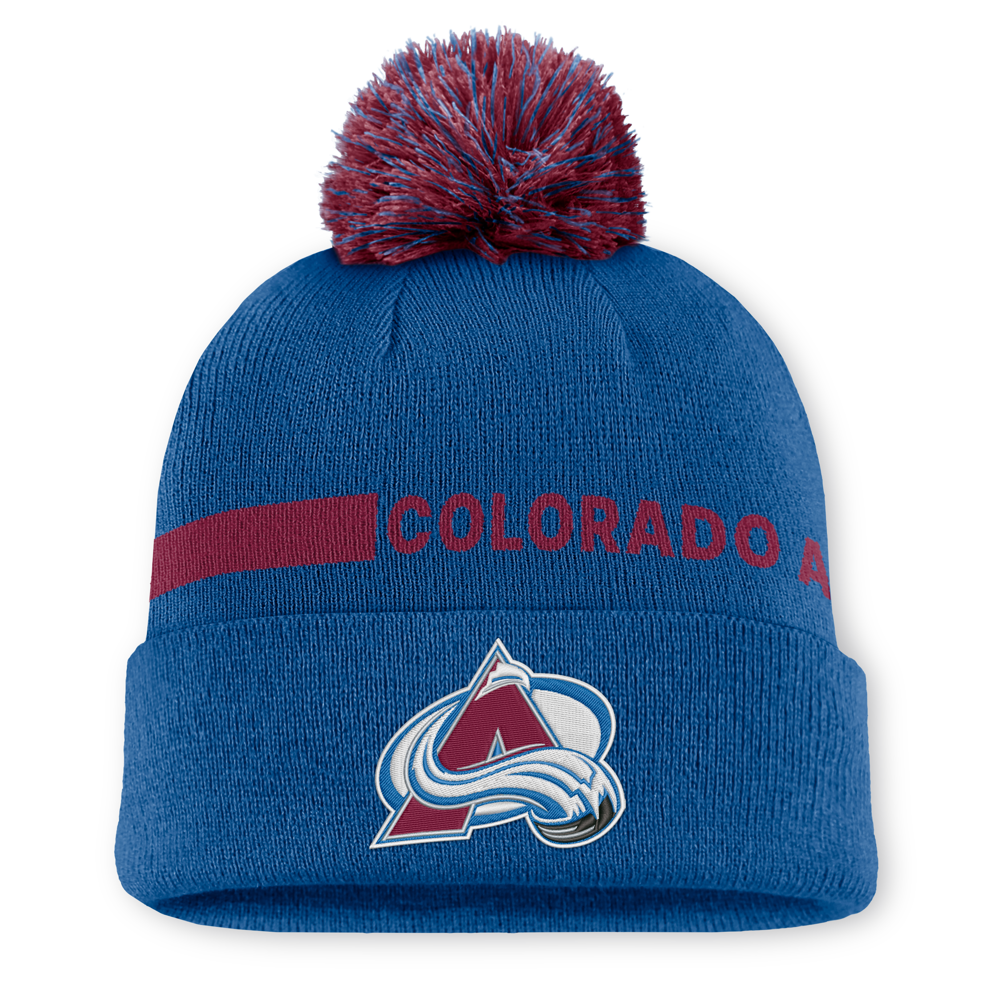 Bonnet à revers authentique Pro Rink bleu Colorado Avalanche pour homme