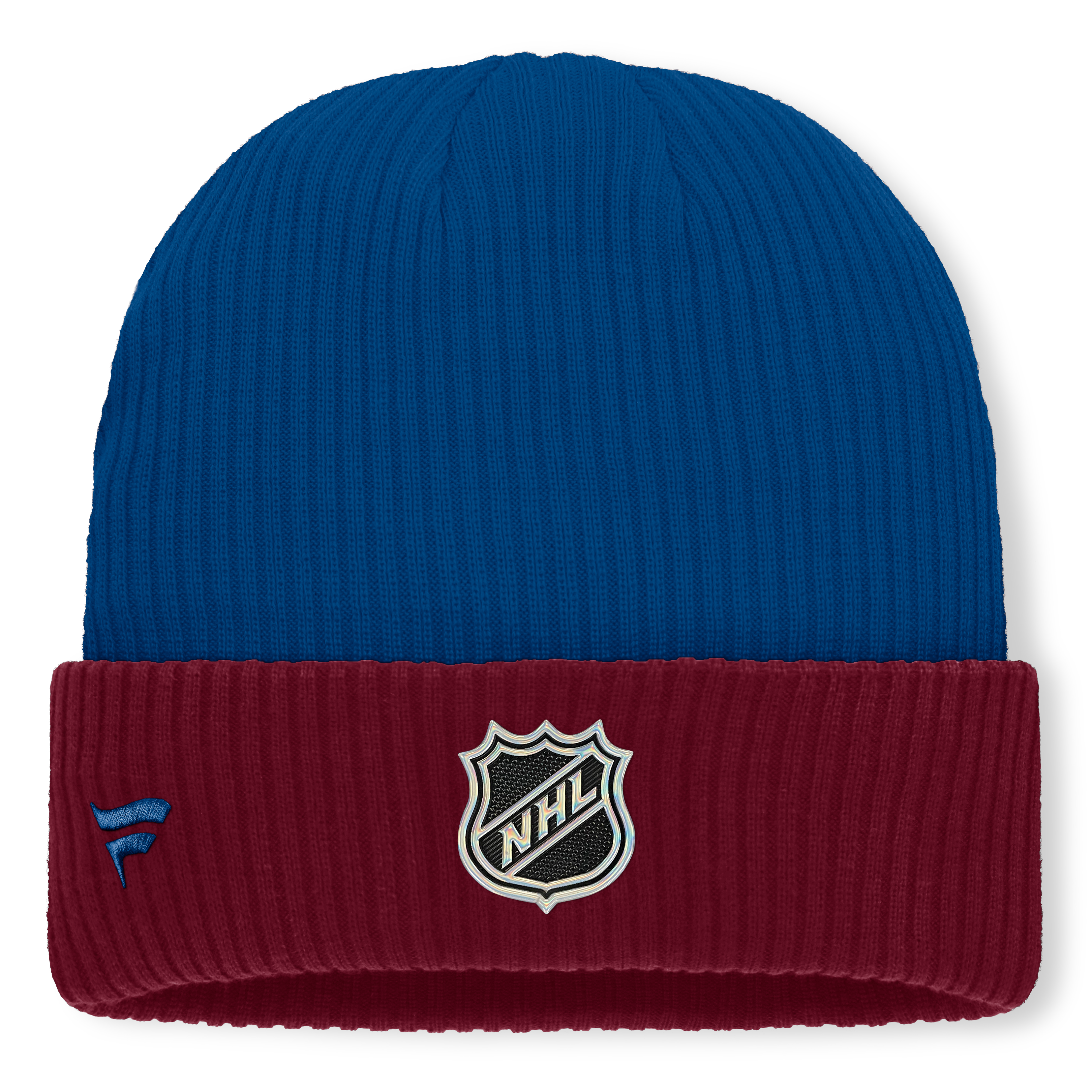 Bonnet à revers Fanatics bleu Colorado Avalanche Authentic Pro Rink pour homme