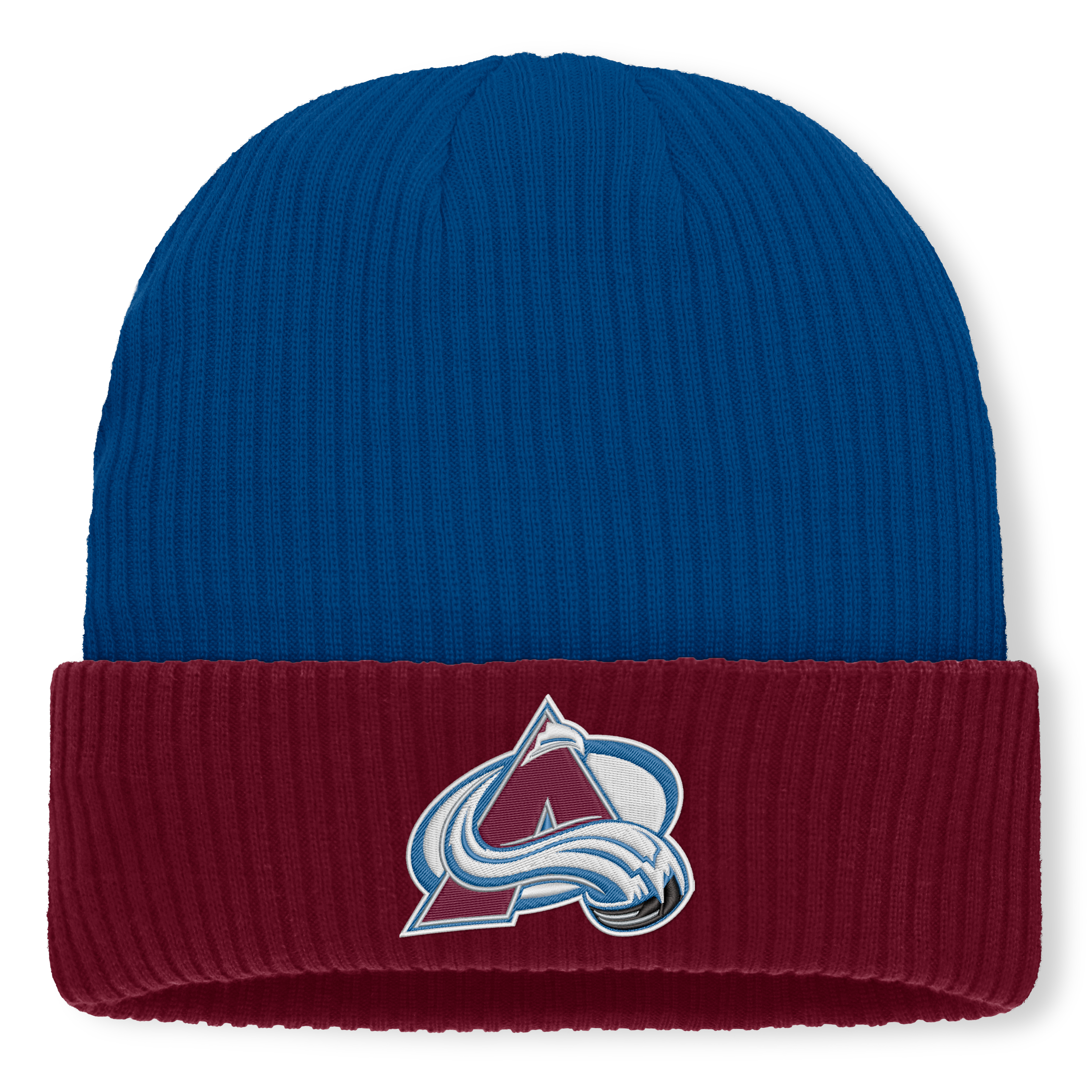 Bonnet à revers Fanatics bleu Colorado Avalanche Authentic Pro Rink pour homme