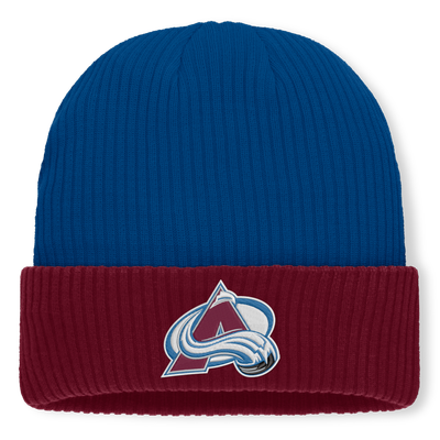 Colorado Avalanche Fanatics Authentic Pro Rink Cuffed Knit Hat - Blue