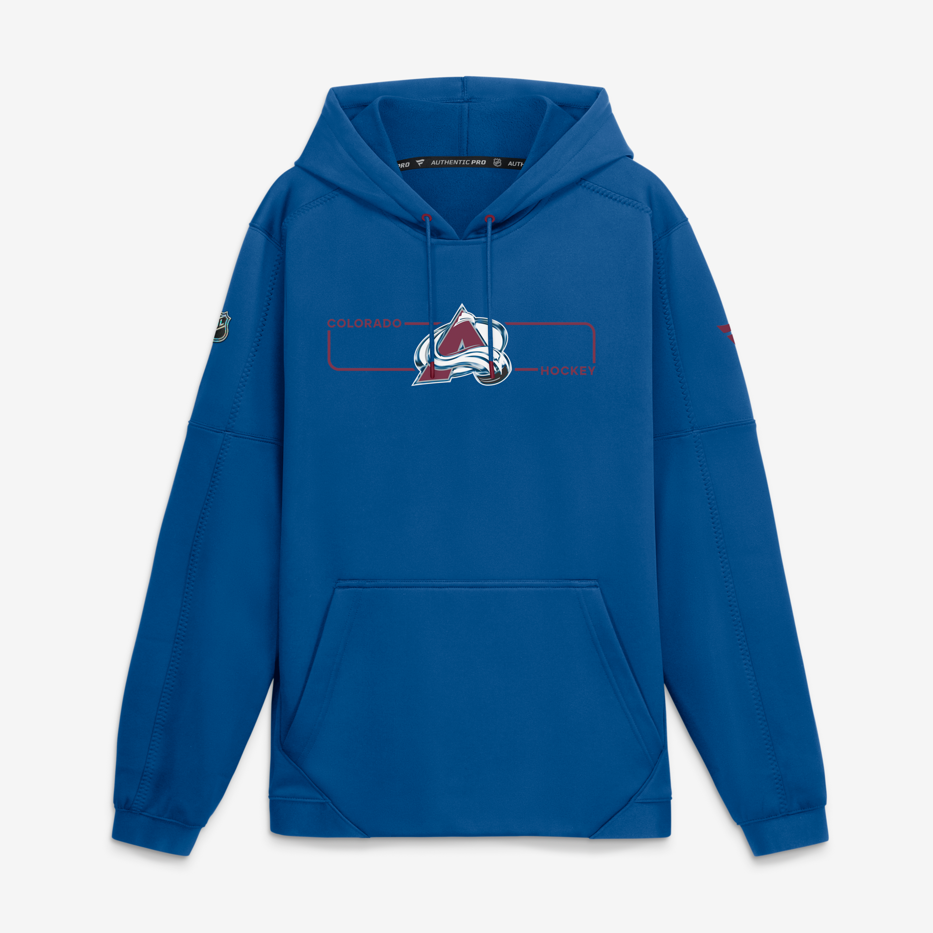 Sweat à capuche polaire authentique Pro Rink Fanatics bordeaux Colorado Avalanche pour homme