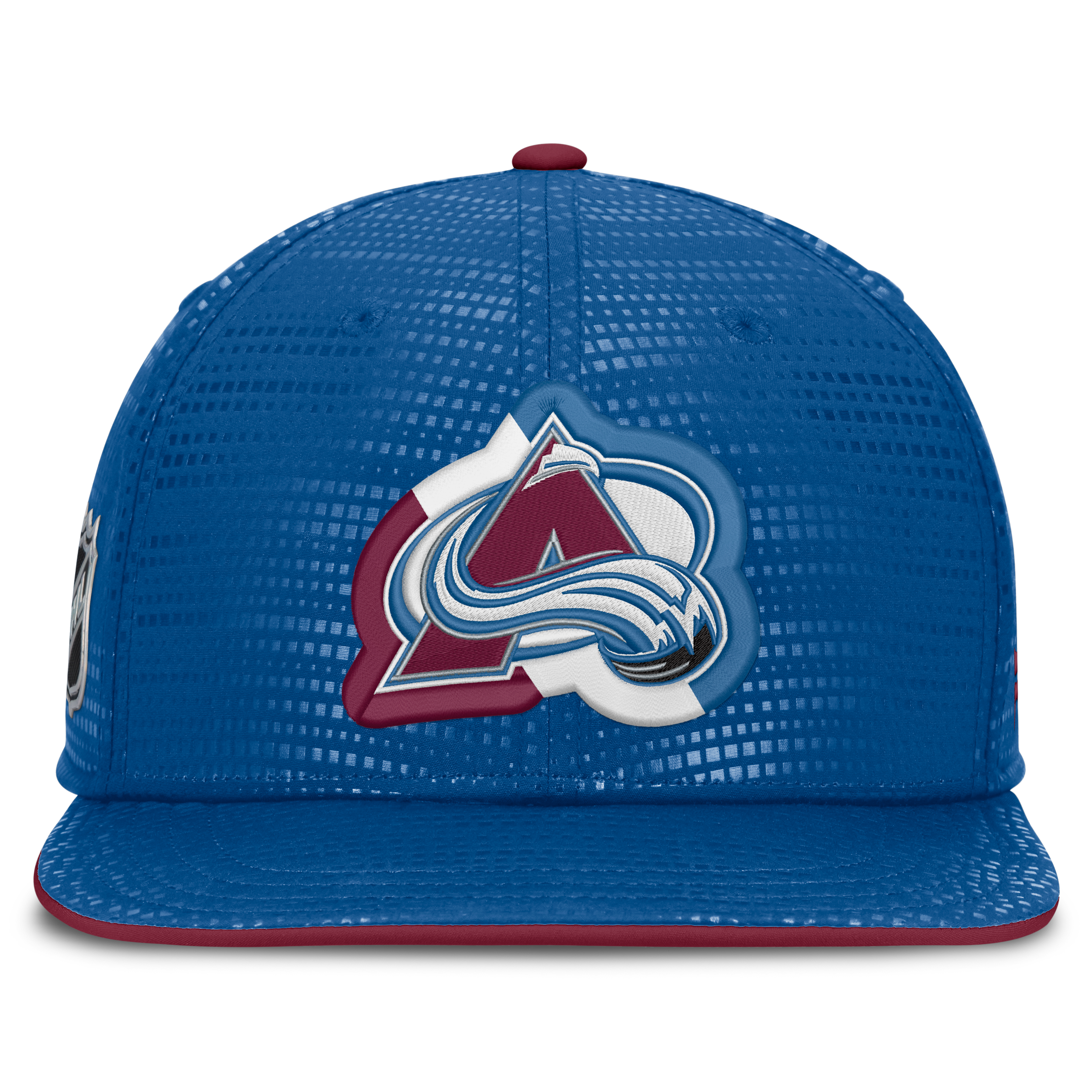 Casquette Snapback authentique Pro Rink carrée à visière carrée Fanatics bleue Colorado Avalanche pour homme