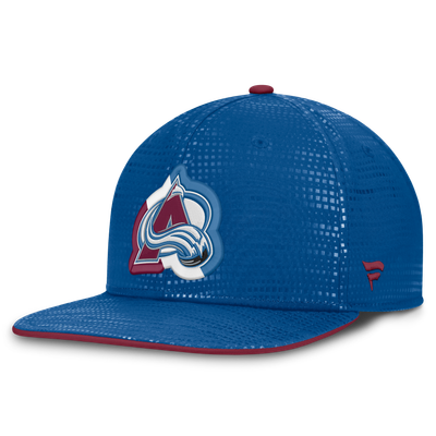 Colorado Avalanche Fanatics Authentic Pro Rink Square Visor Snapback Hat - Blue
