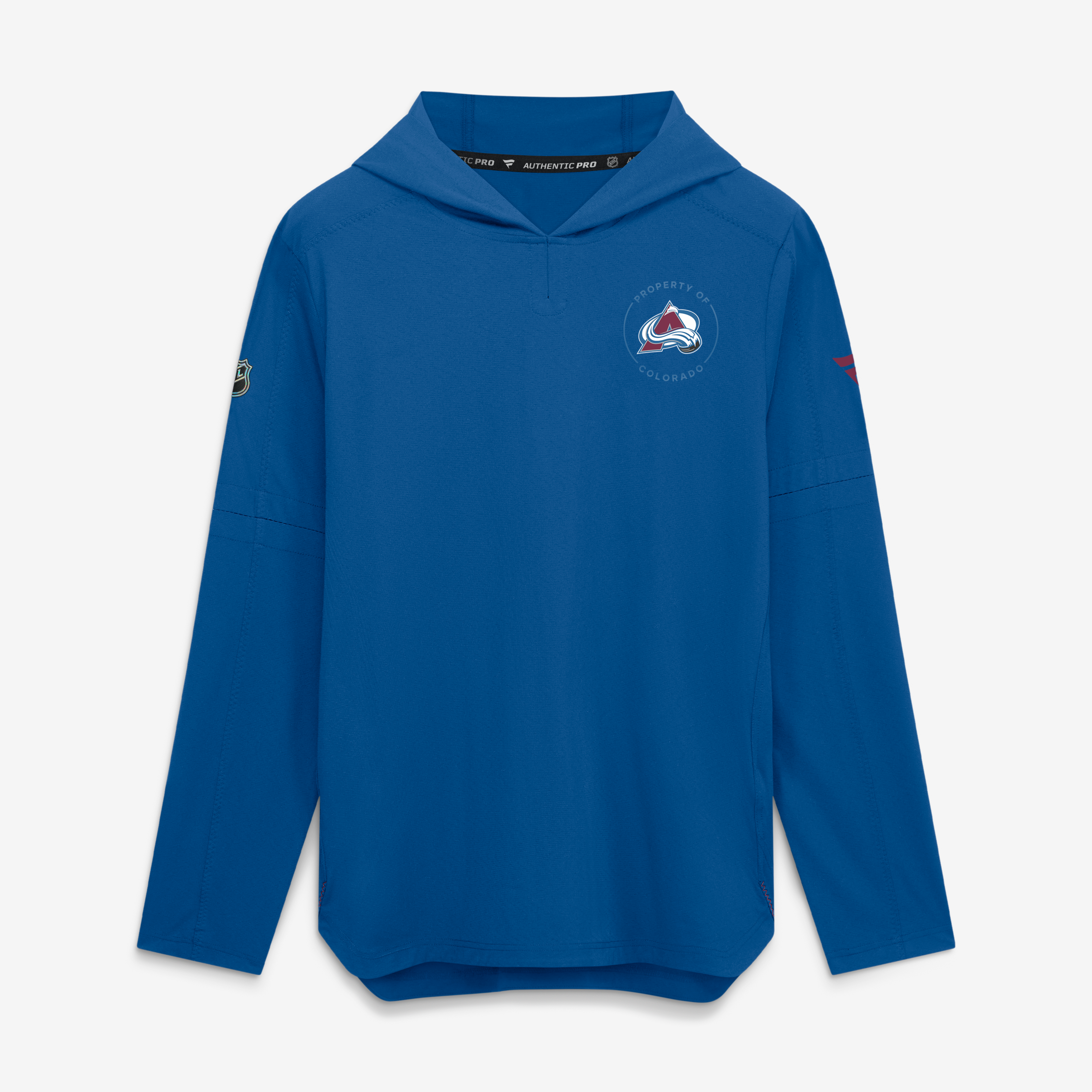 Sweat à capuche léger Fanatics Blue Colorado Avalanche Authentic Pro Train pour homme