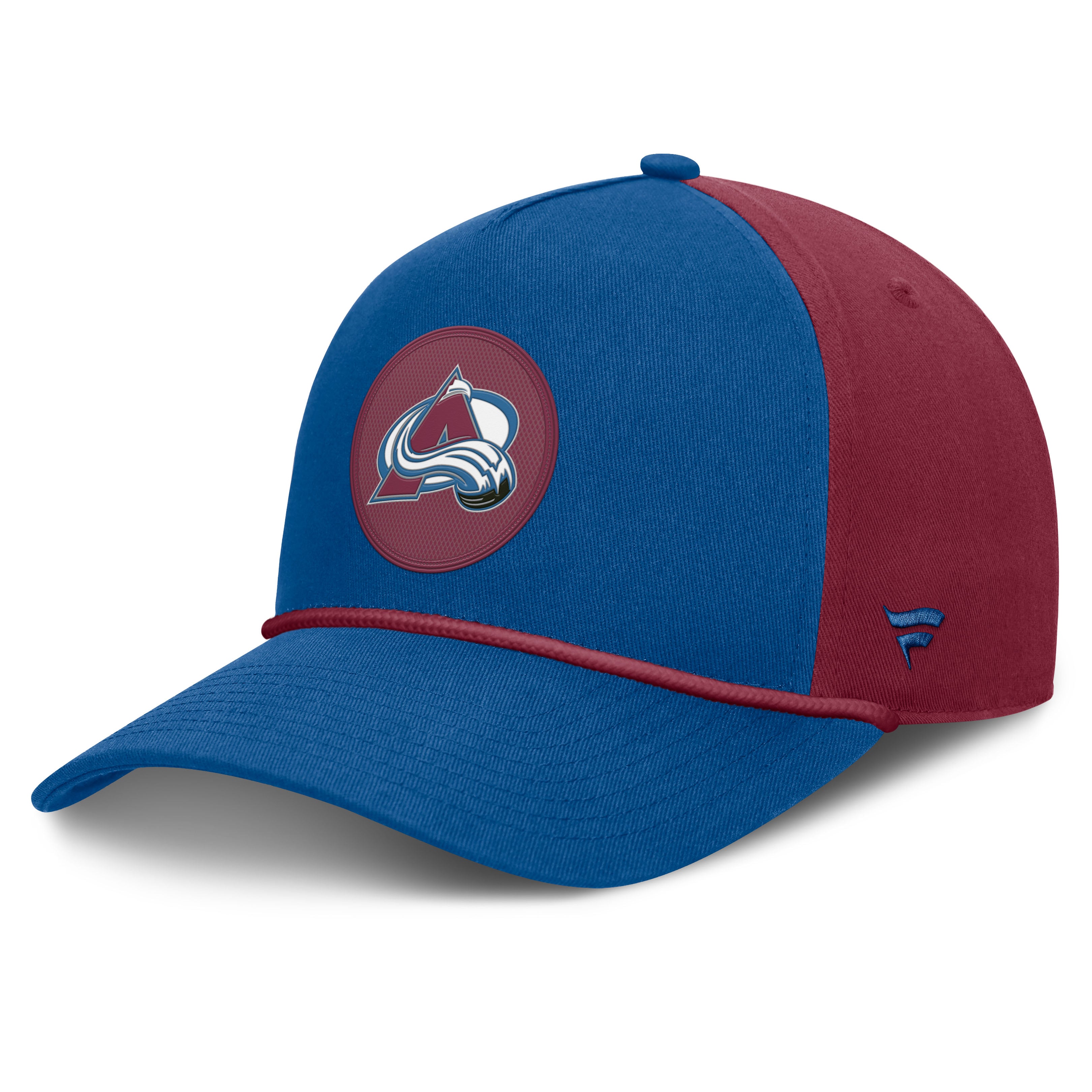 Casquette ajustable Fanatics bleu/bordeaux Colorado Avalanche Authentic Pro Rink A-Frame pour homme