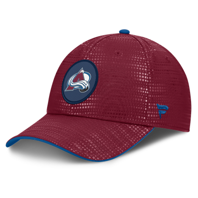 Colorado Avalanche Fanatics Authentic Pro Rink Debossed Stretch Fit Hat - Burgundy