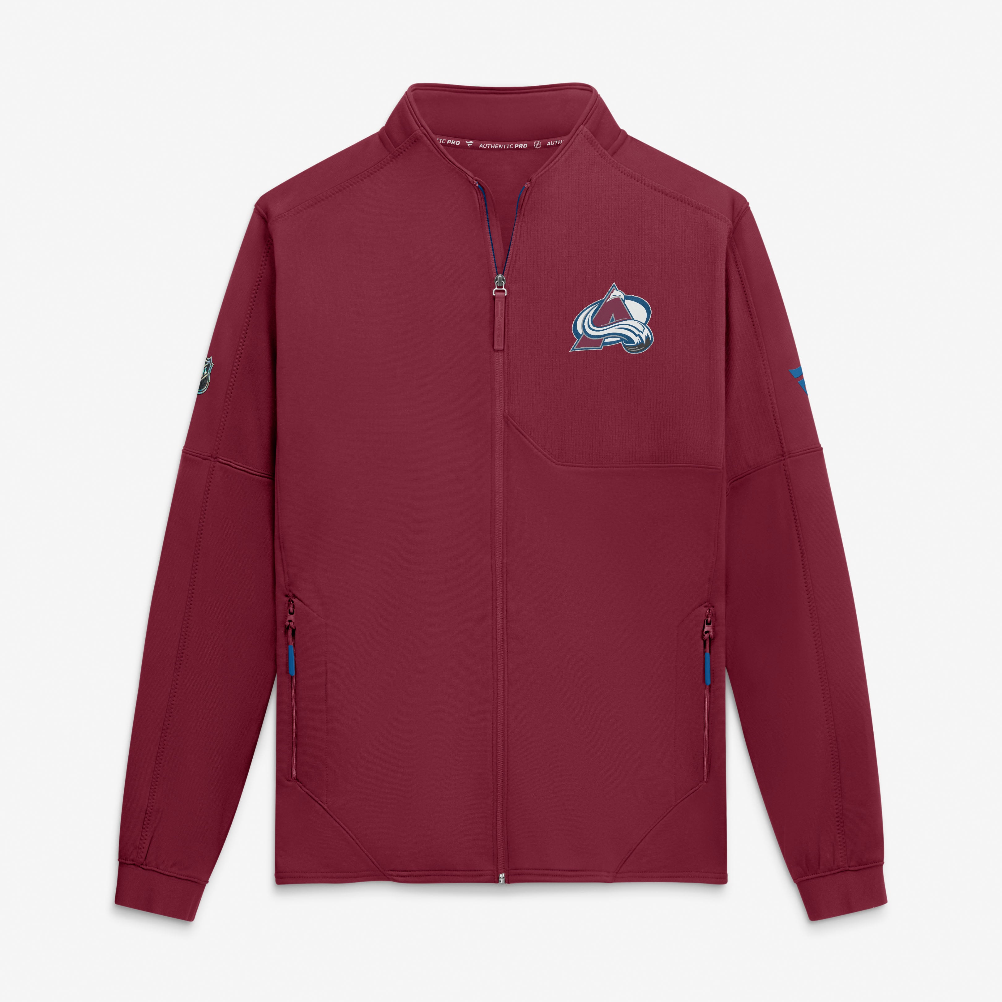 Veste polaire zippée intégrale Fanatics bordeaux Colorado Avalanche Authentic Pro Rink pour homme