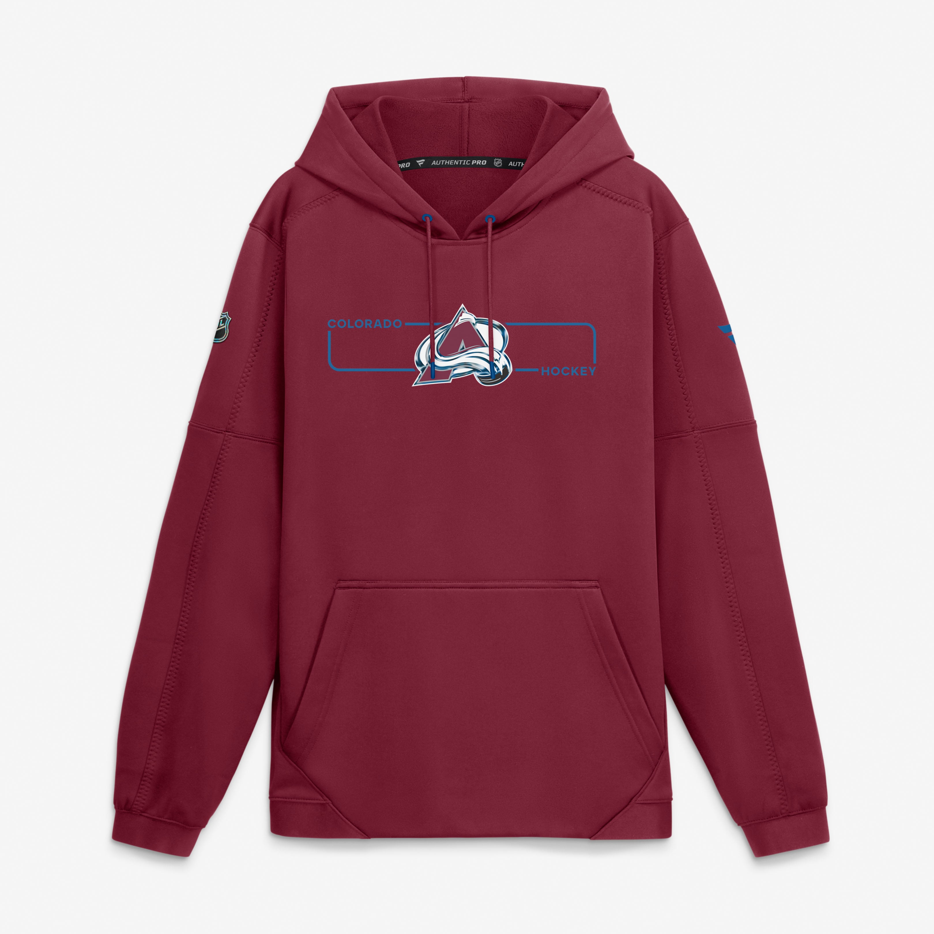 Men's Fanatics Colorado Avalanche Authentic Pro Rink Fleece Pullover Hoodie