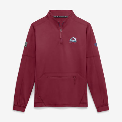 Colorado Avalanche Fanatics Authentic Pro Rink Fleece Quarter-Zip Pullover - Burgundy