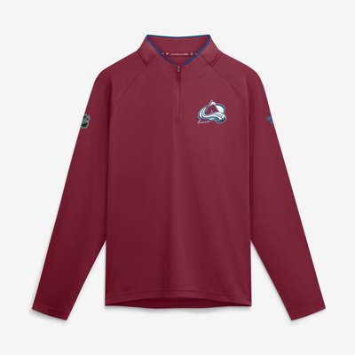 Colorado Avalanche Fanatics Authentic Pro Rink Raglan Lightweight Quarter-Zip Pullover - Burgundy