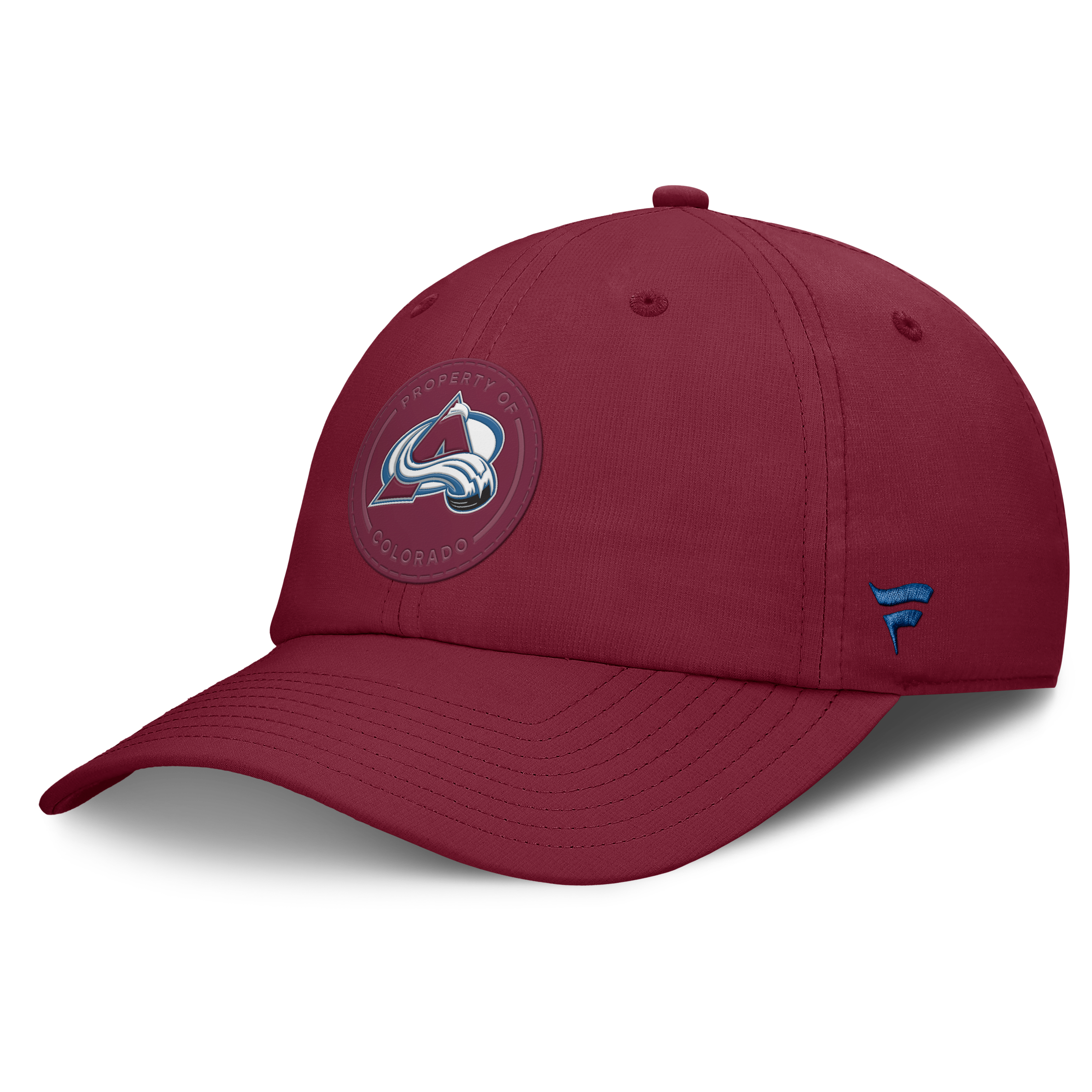 Casquette Fanatics pour homme, bordeaux, Colorado Avalanche Authentic Pro Train, non structurée et ajustable