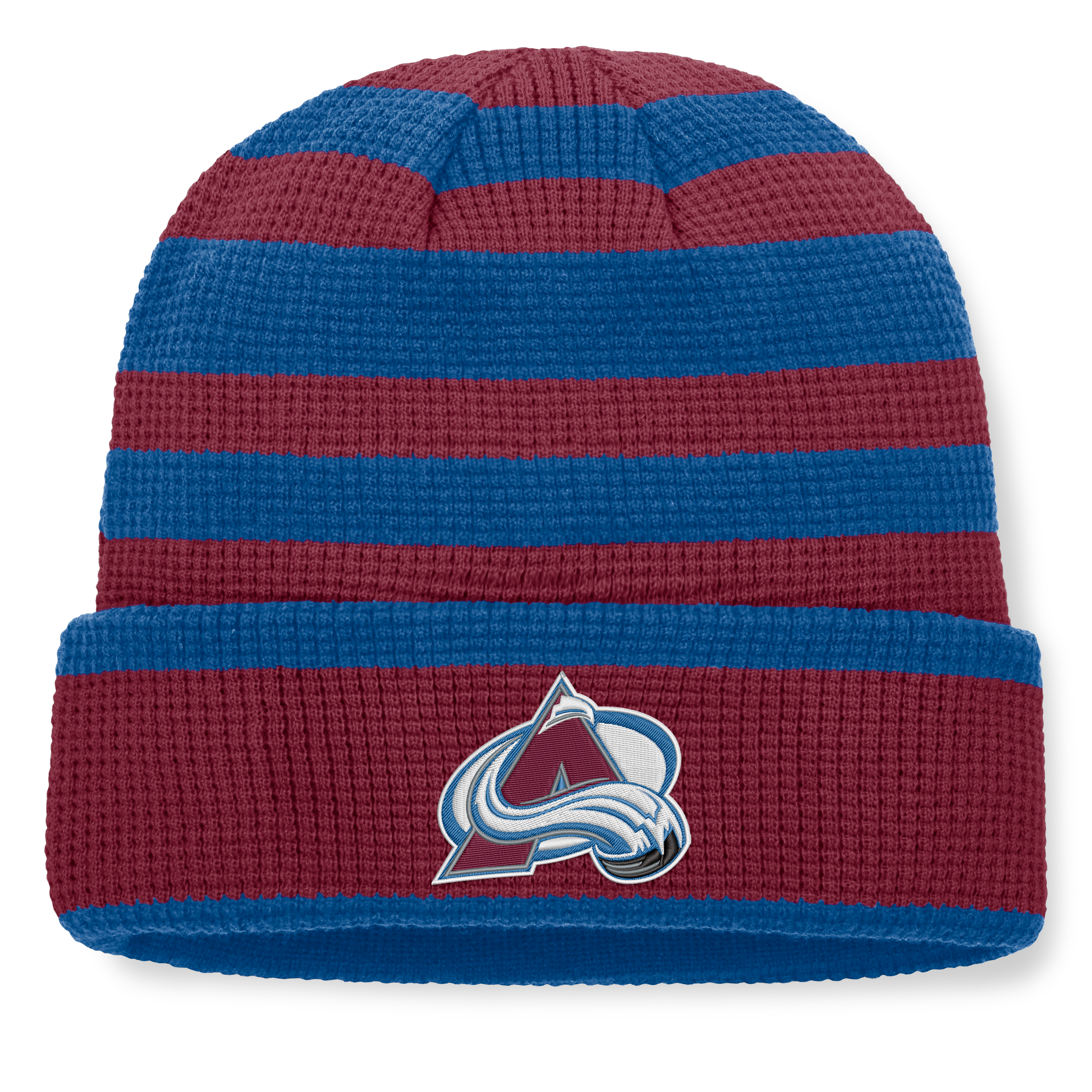 Bonnet à revers Fanatics bordeaux/bleu Colorado Avalanche Fundamental Steady pour homme