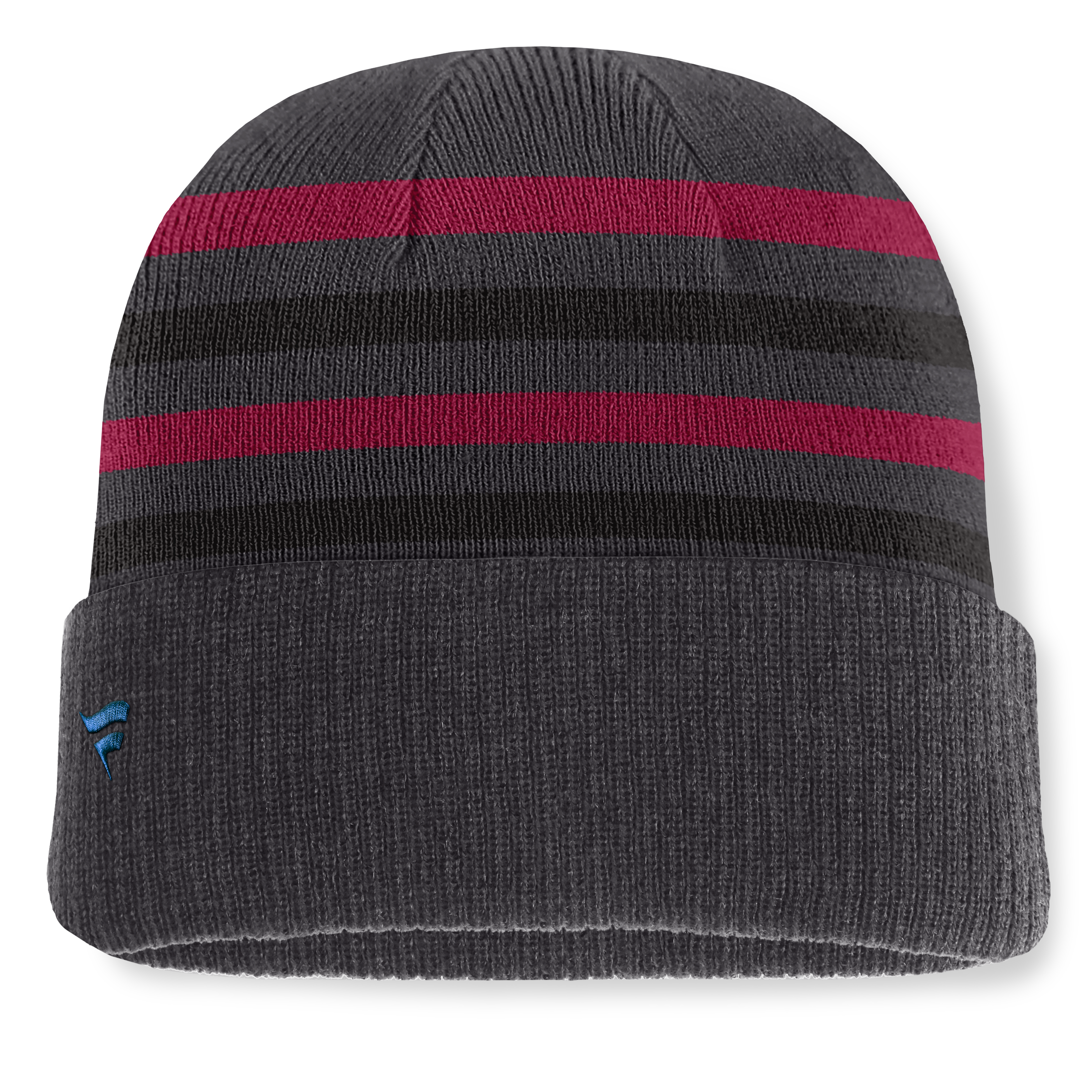 Bonnet à revers rayé à nouage Fanatics Charcoal Colorado Avalanche pour homme