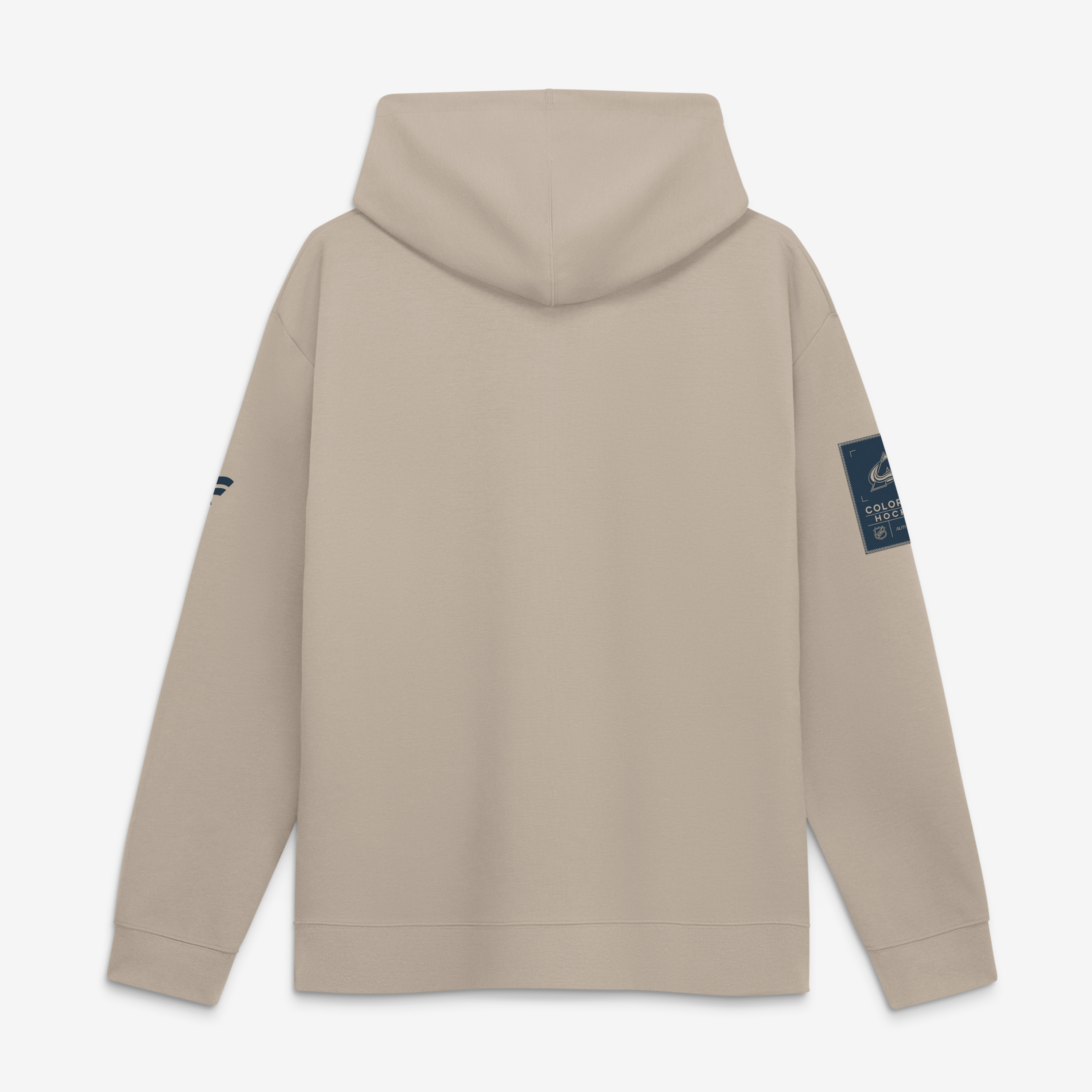 Sweat à capuche Fanatics pour homme, beige clair, Colorado Avalanche Authentic Pro Road