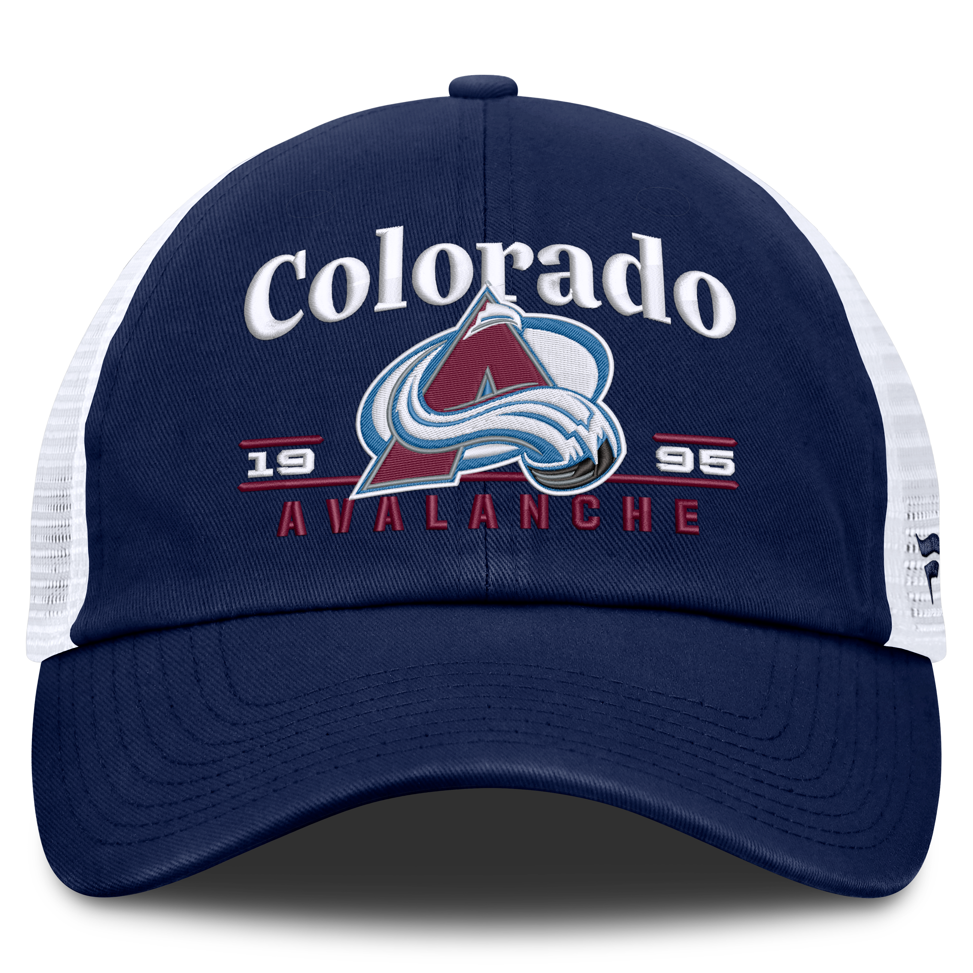 Casquette trucker ajustable Fanatics Navy Colorado Avalanche Fundamental Underline pour homme