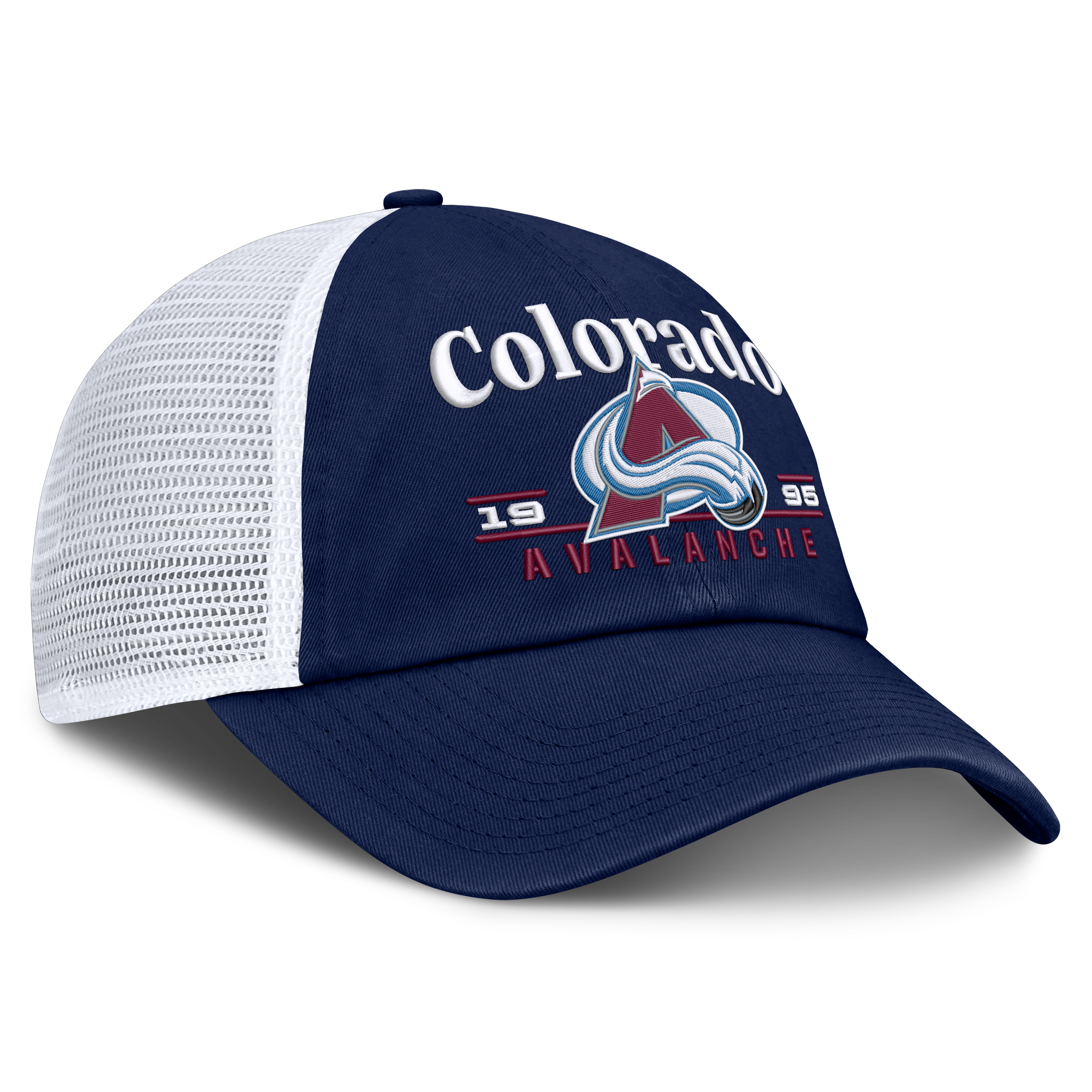 Casquette trucker ajustable Fanatics Navy Colorado Avalanche Fundamental Underline pour homme
