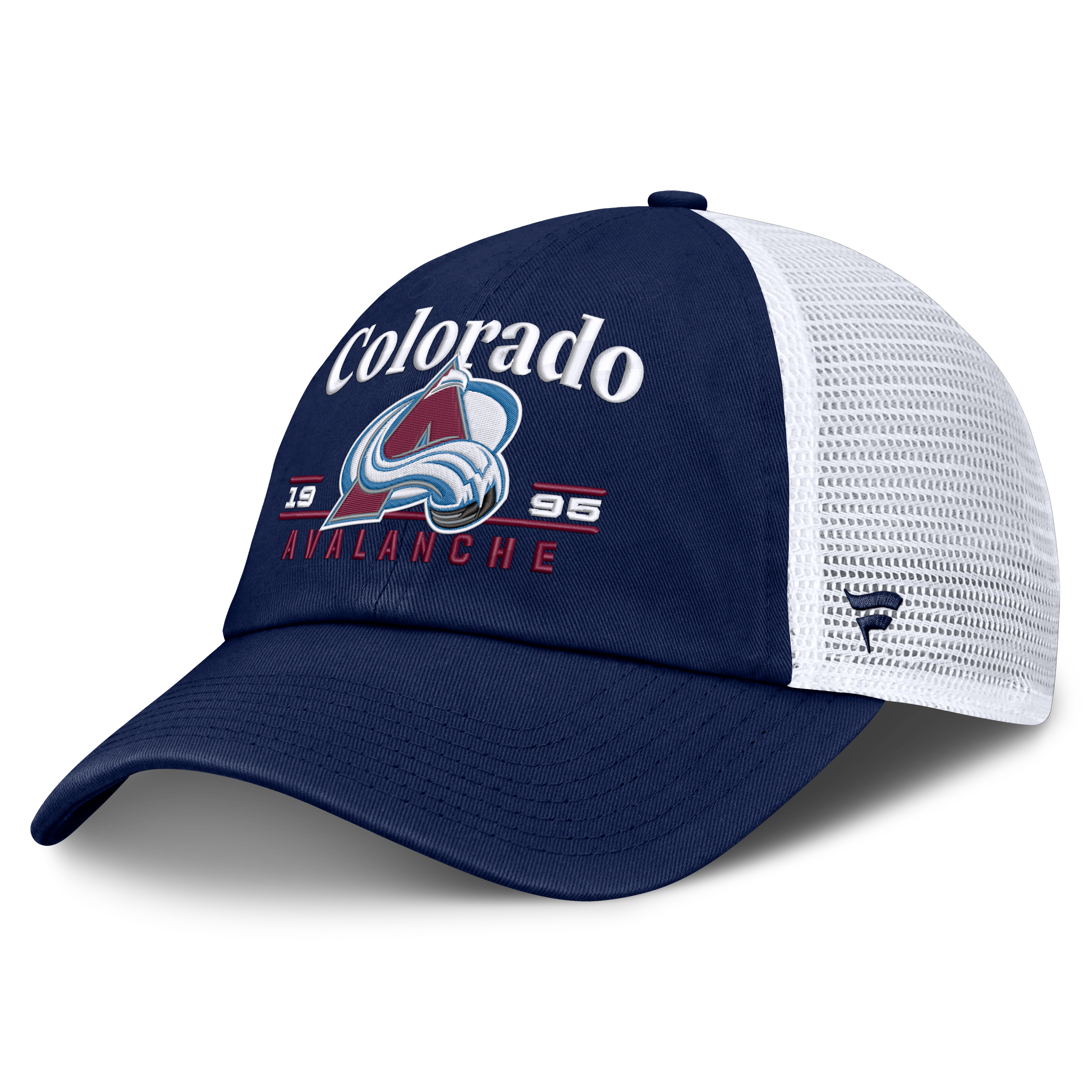 Casquette trucker ajustable Fanatics Navy Colorado Avalanche Fundamental Underline pour homme