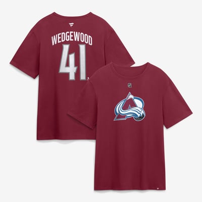 Scott Wedgewood Colorado Avalanche Fanatics Authentic Stack Name & Number T-Shirt - Burgundy