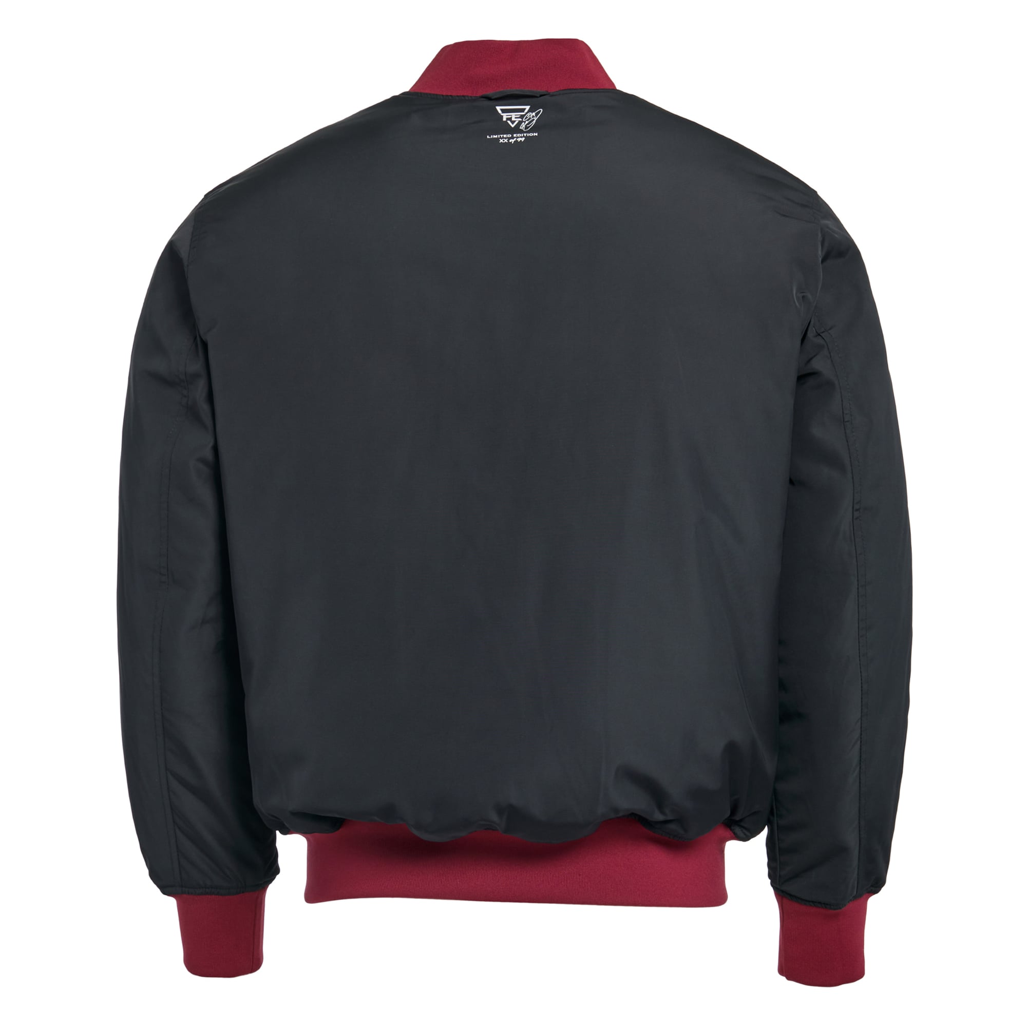 Veste bomber réversible zippée intégrale FE Joe Sakic Charcoal Colorado Avalanche pour homme