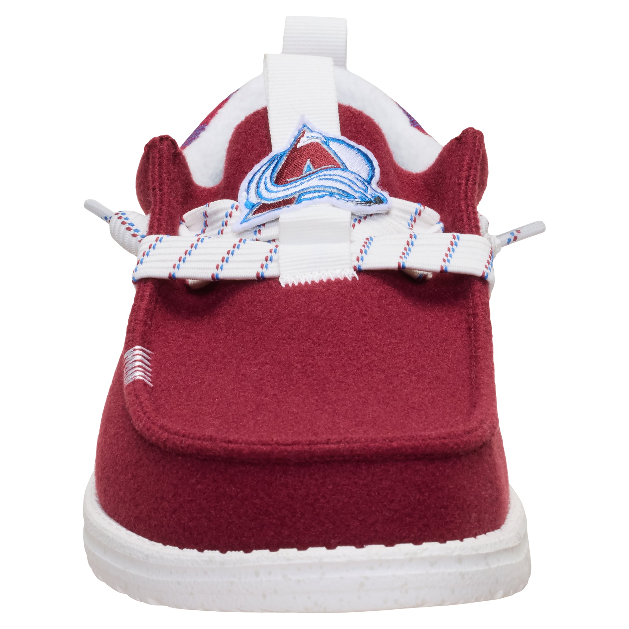 Chaussures décontractées à enfiler pour hommes Hey Dude Burgundy Colorado Avalanche Wally Funk