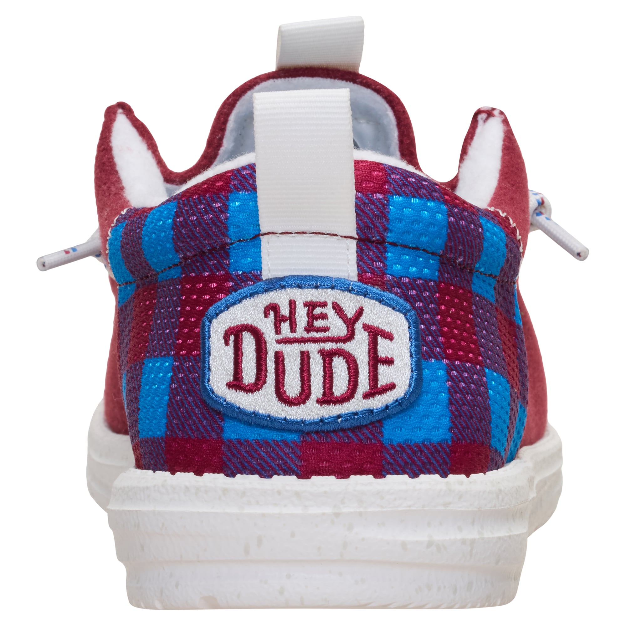 Chaussures décontractées à enfiler pour hommes Hey Dude Burgundy Colorado Avalanche Wally Funk