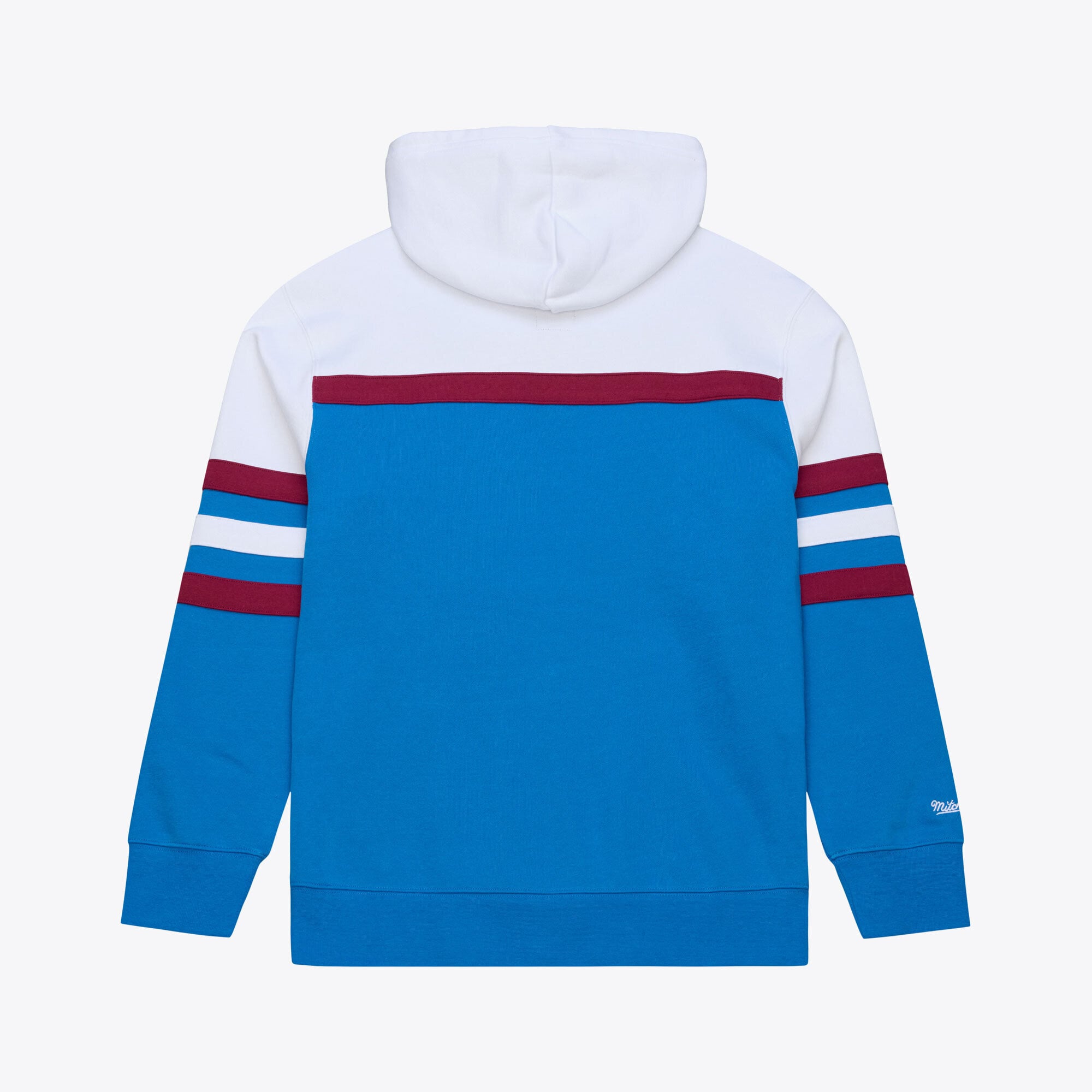 Sweat à capuche Mitchell & Ness bleu pour homme, modèle entraîneur-chef de l'Avalanche du Colorado