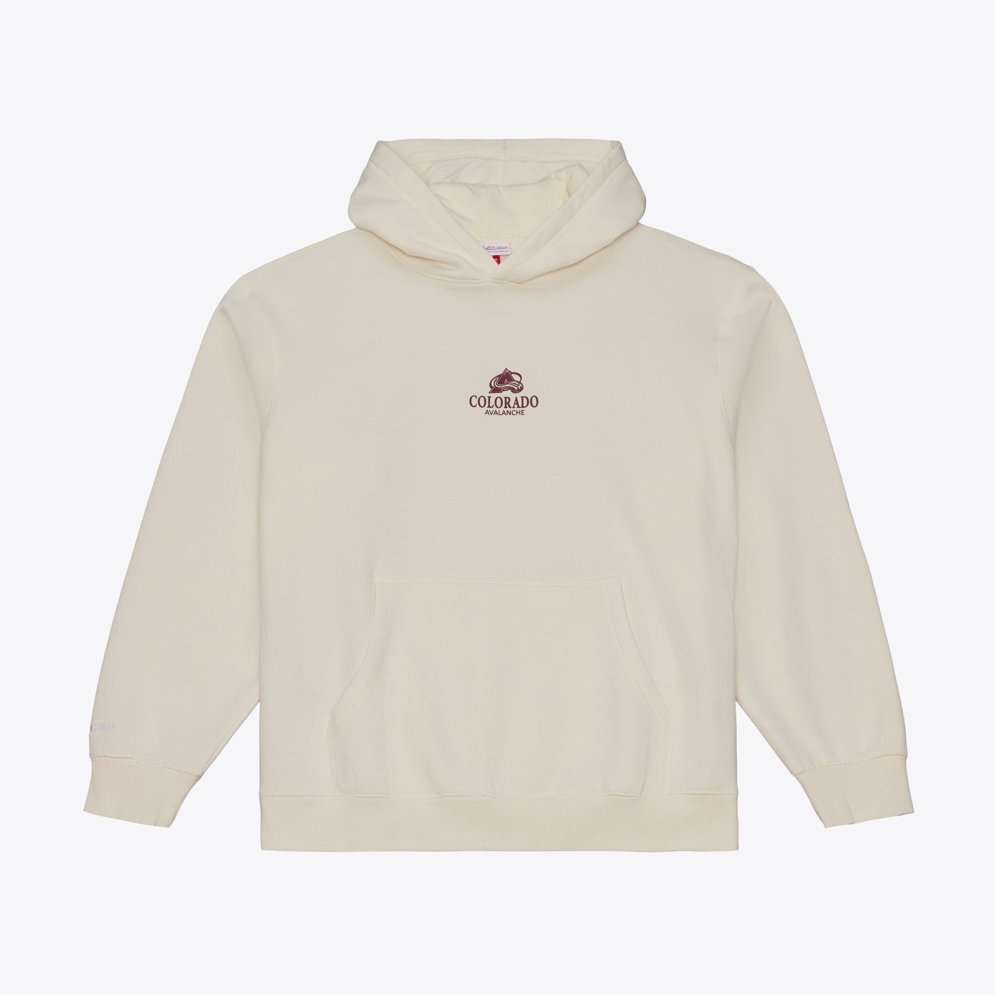 Men's Mitchell & Ness Cream Colorado Avalanche Core Essentials Hoodie