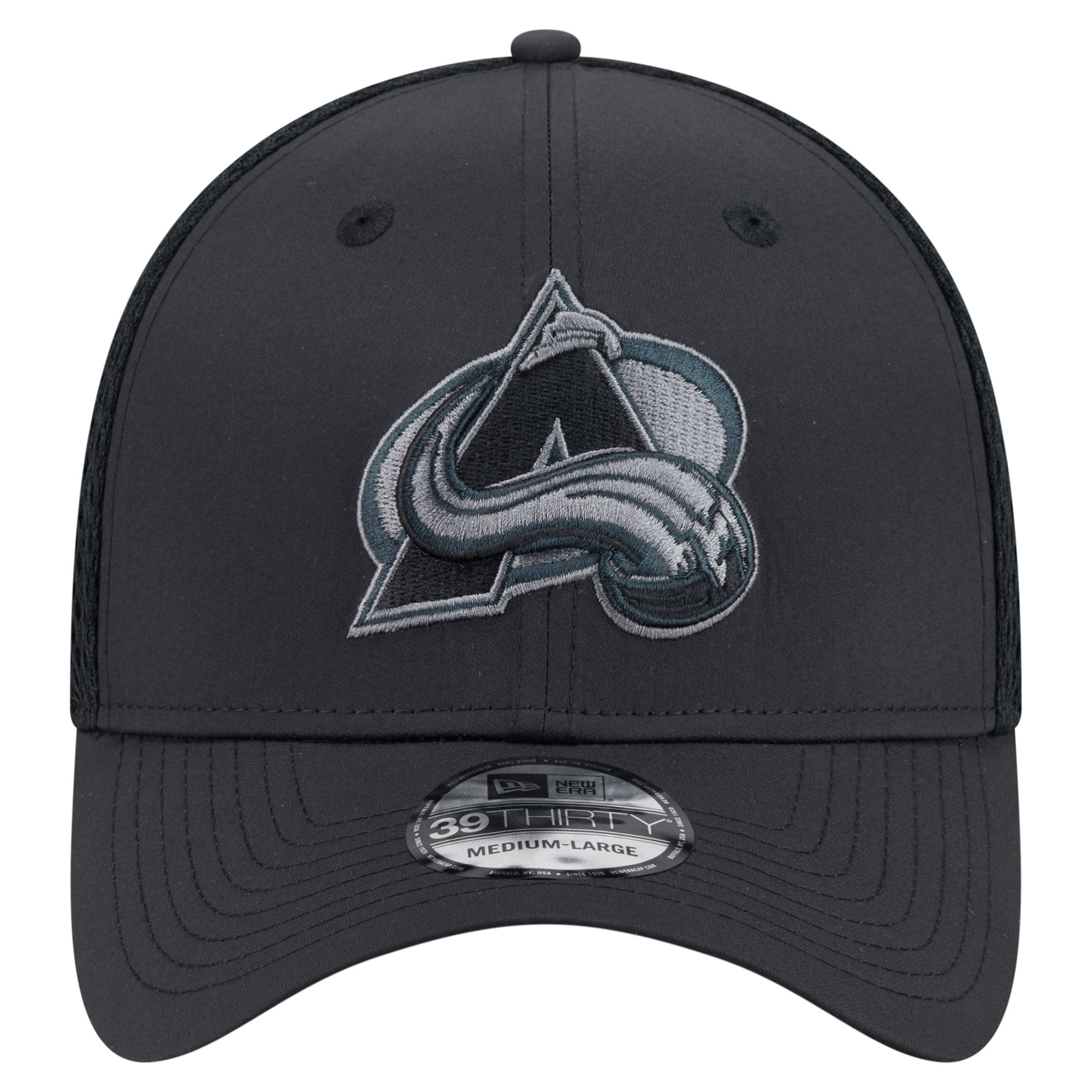 Casquette extensible New Era Colorado Avalanche Blackout 39THIRTY pour homme