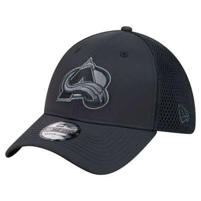  Colorado Avalanche New Era Blackout 39THIRTY Stretch Hat - Black