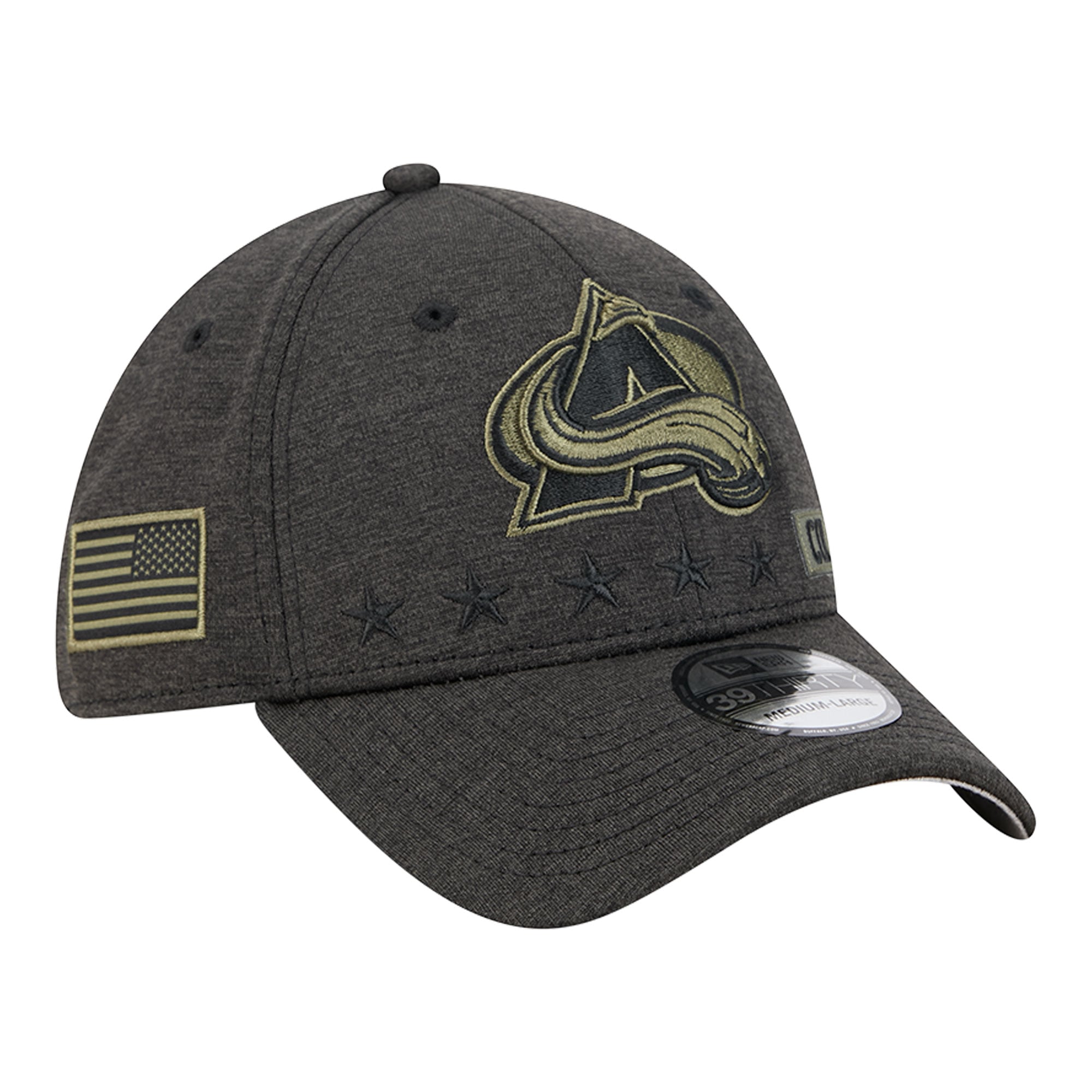 Casquette New Era noire pour homme Colorado Avalanche Stealth Mode Flex 39Thirty Stretch