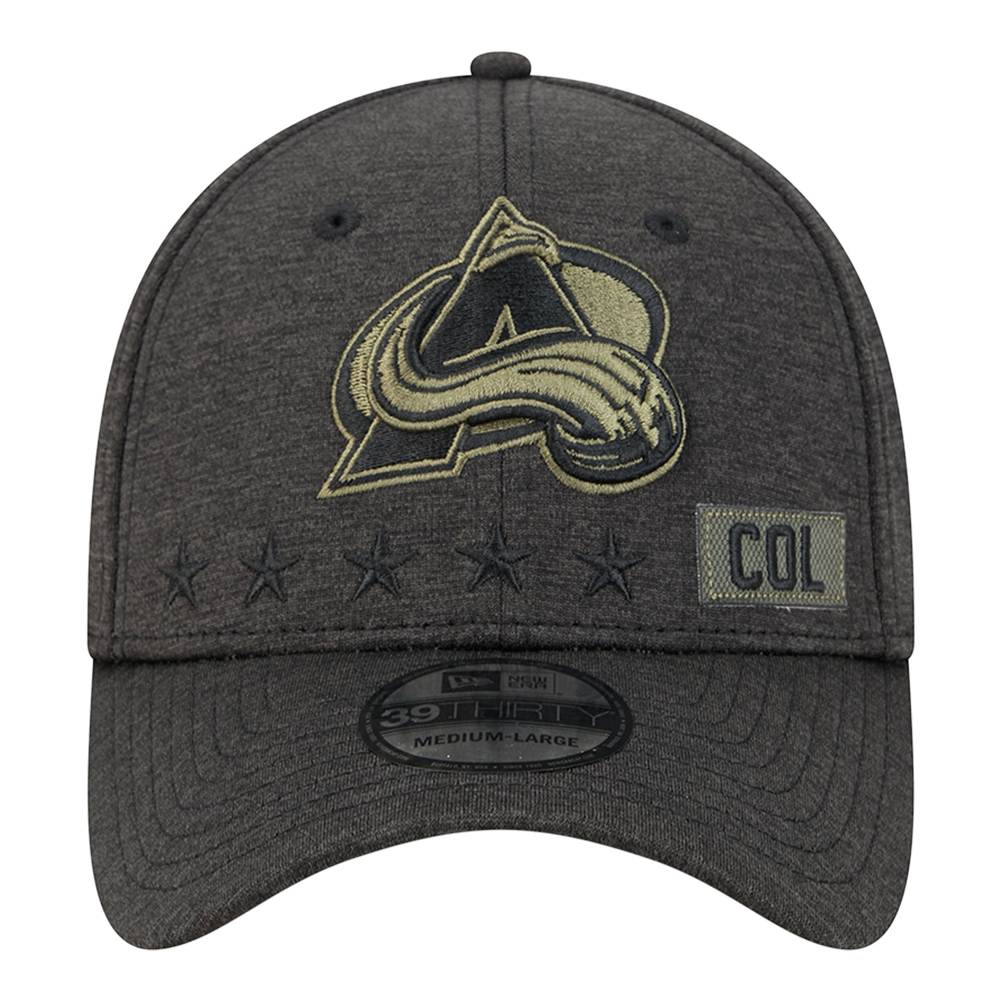 Casquette New Era noire pour homme Colorado Avalanche Stealth Mode Flex 39Thirty Stretch