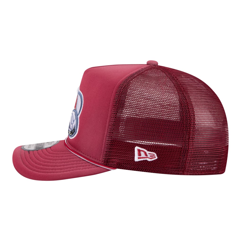 Men's Colorado Avalanche  New Era Burgundy Faded A-Frame 9FIFTY Trucker Snapback Hat