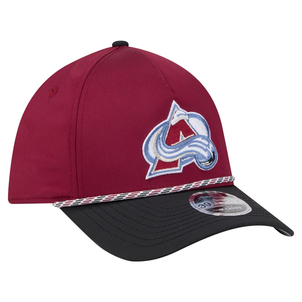 Men's Colorado Avalanche New Era Burgundy/Black 2-Tone Featherweight 39THIRTY A-Frame M-Crown Flex Hat