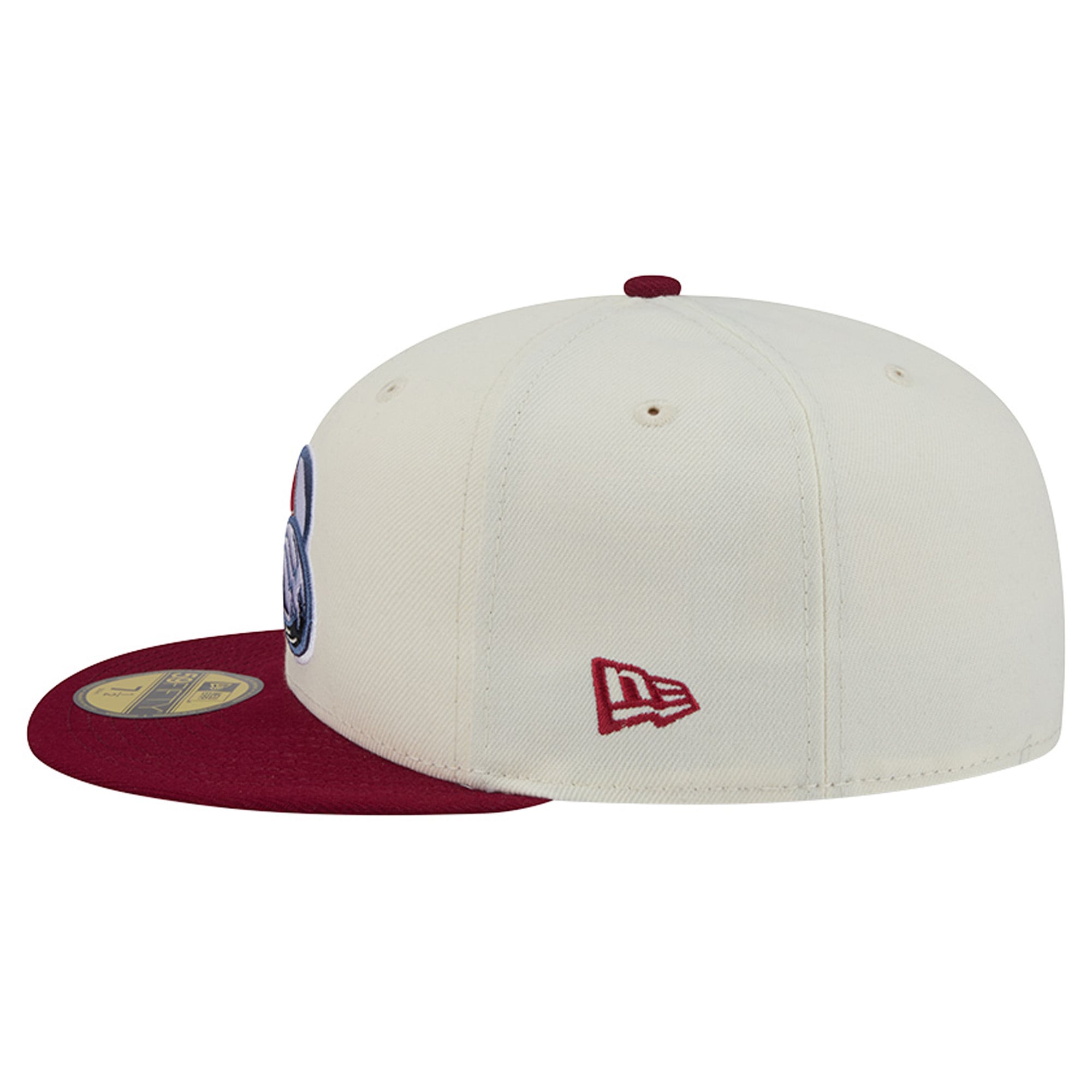 Men's New Era Cream/Burgundy Colorado Avalanche Localized Stitched 59FIFTY Fitted Hat