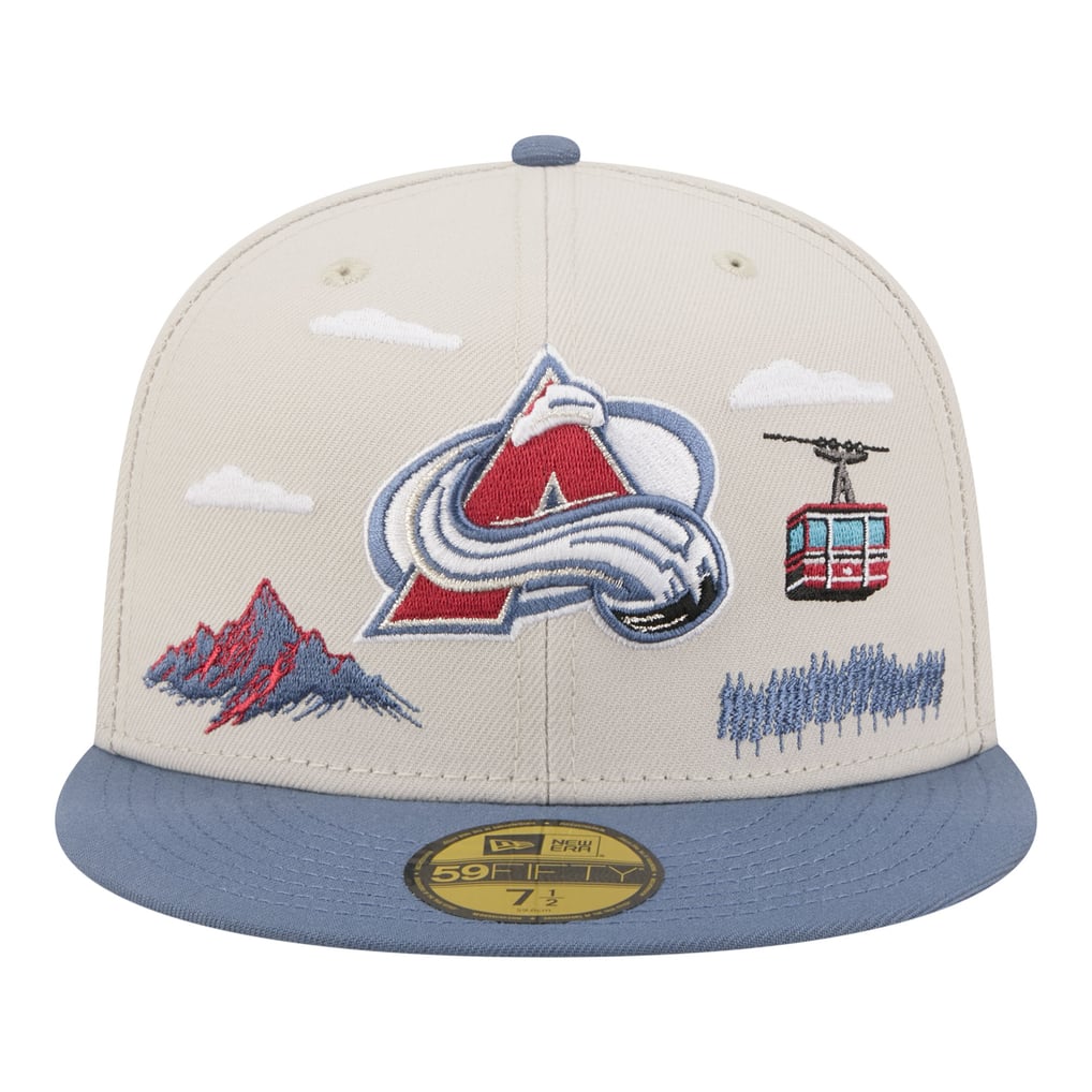 Men's Colorado Avalanche  New Era Tan/Blue Localized City Icon 59FIFTY Fitted Hat