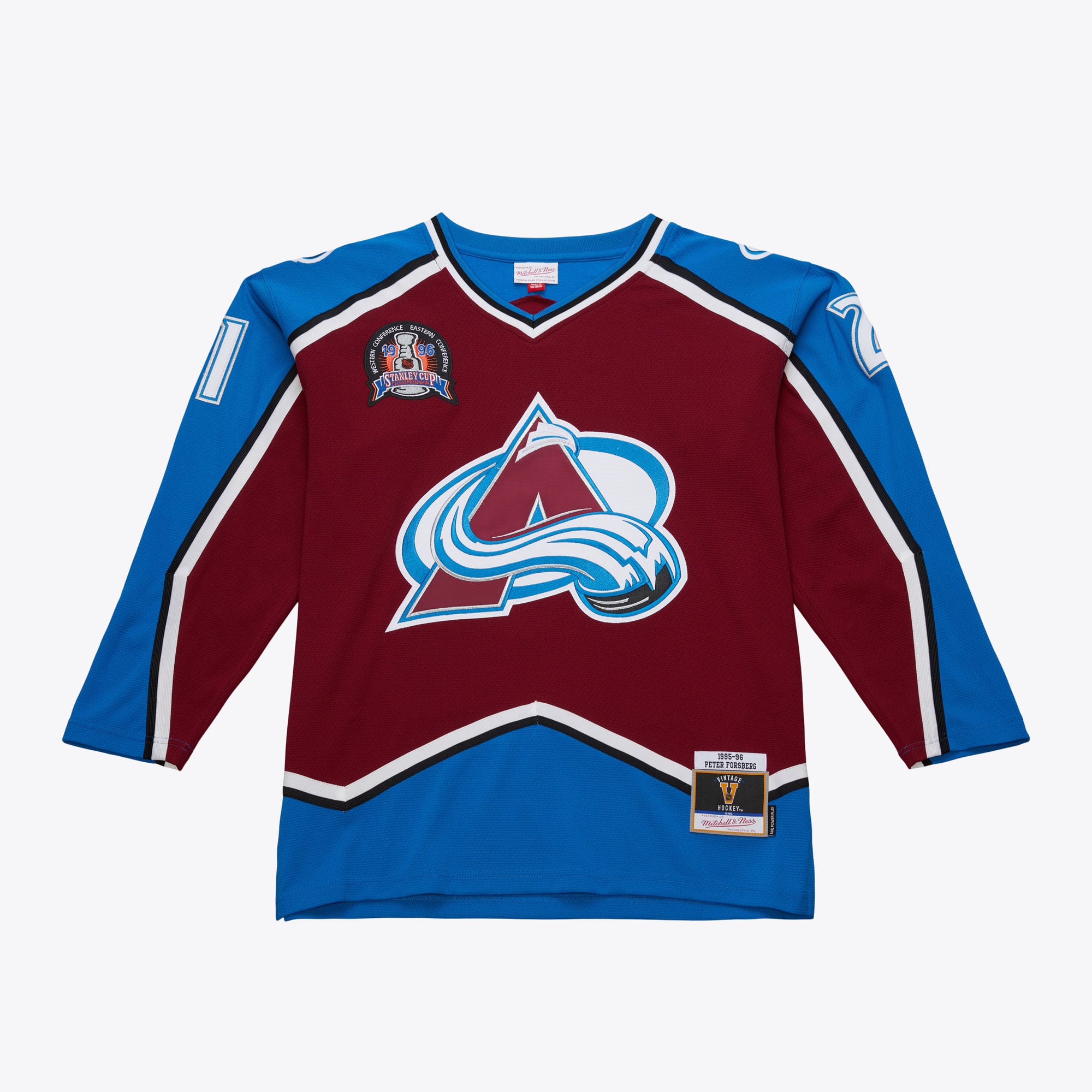 Peter Forsberg Colorado Avalanche 1995-96 Burgundy Power Play 