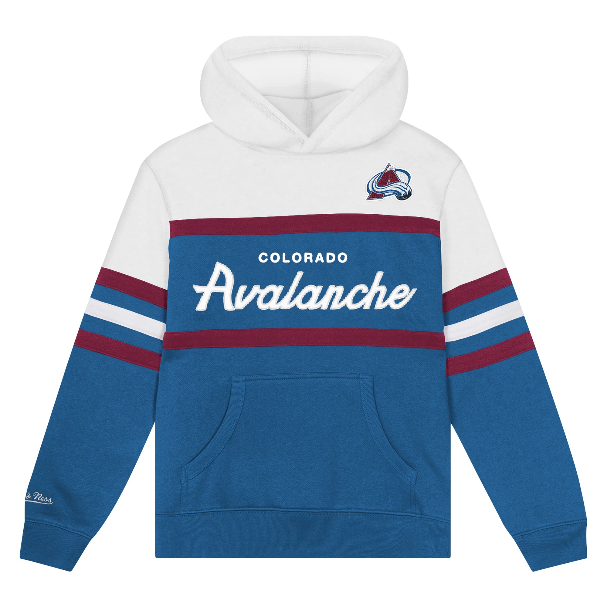 Sweat à capuche bleu Mitchell & Ness pour tout-petit, entraîneur-chef de l'Avalanche du Colorado