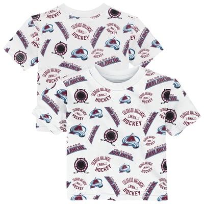 Colorado Avalanche Outerstuff Toddler Run Down Allover Print T-Shirt - White