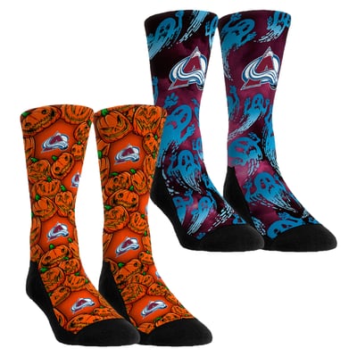  Colorado Avalanche Rock Em Unisex Halloween Crew Socks 2-Pack Set - Orange